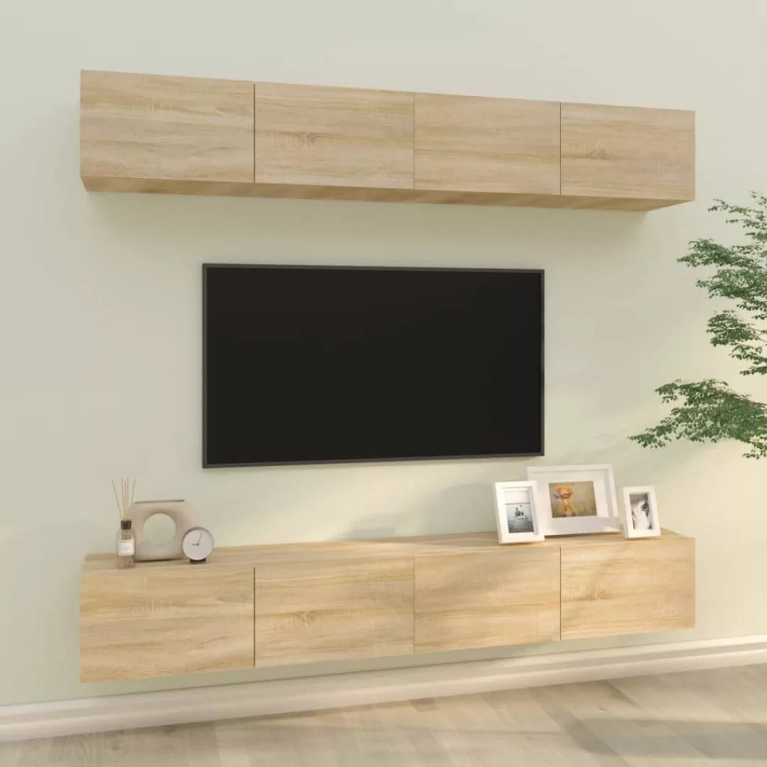 Vidaxl Tv-wandschränke 4 Stk. Sonoma-eiche 100x30x30 Cm günstig online kaufen