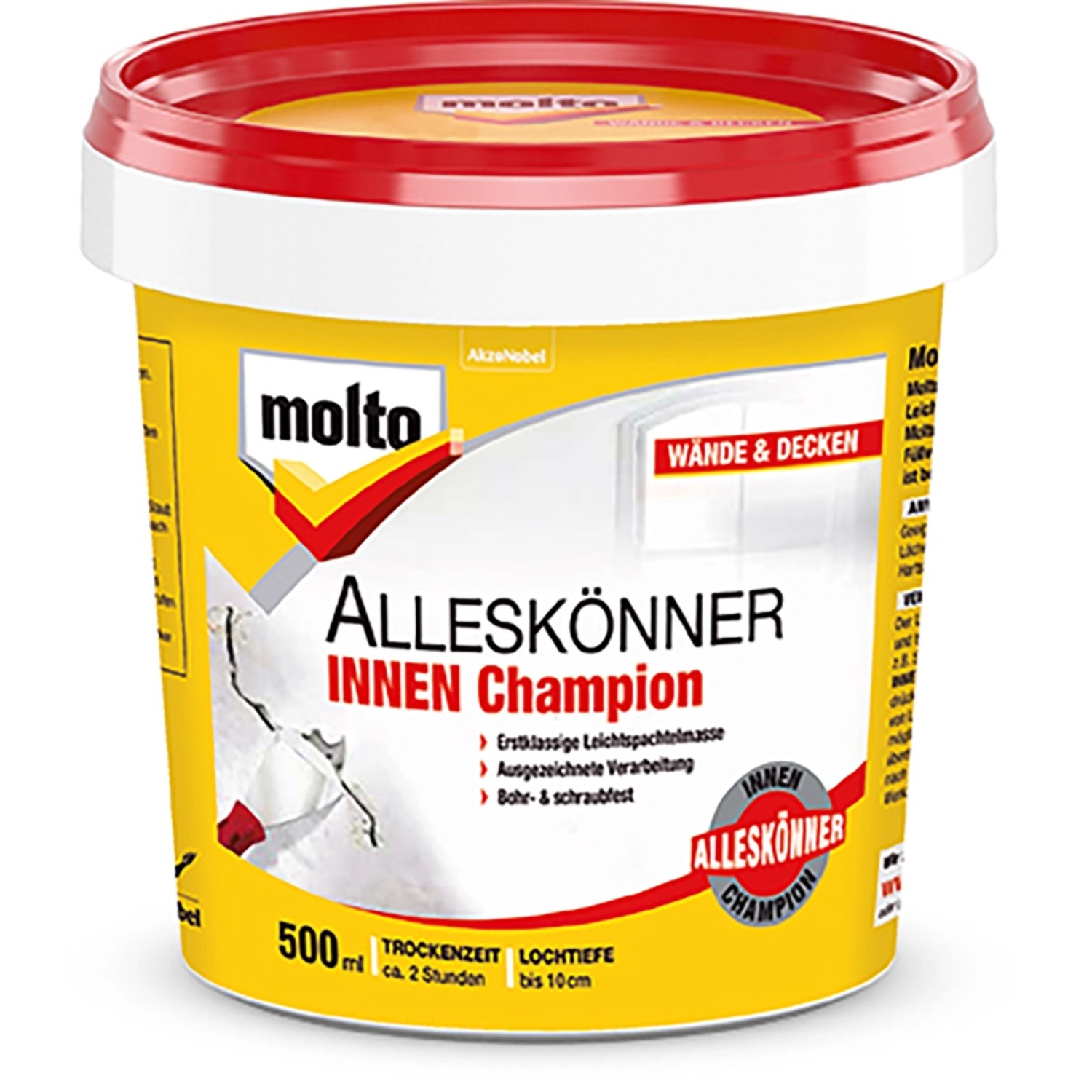Molto Spachtelmasse Alleskönner Champion Innen Weiss 500 ml günstig online kaufen