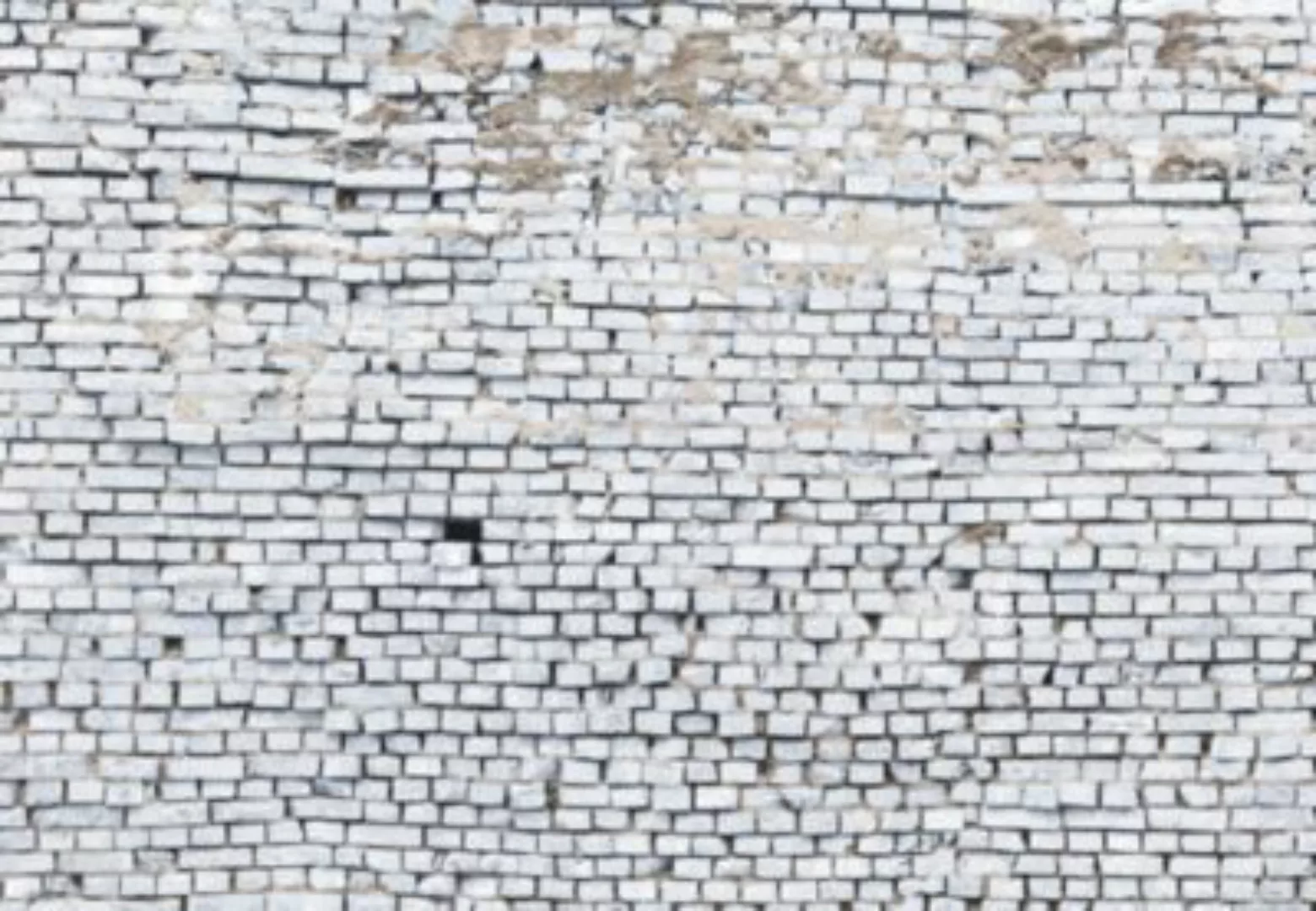 KOMAR Papier Fototapete - White Brick - Größe 368 x 254 cm mehrfarbig günstig online kaufen