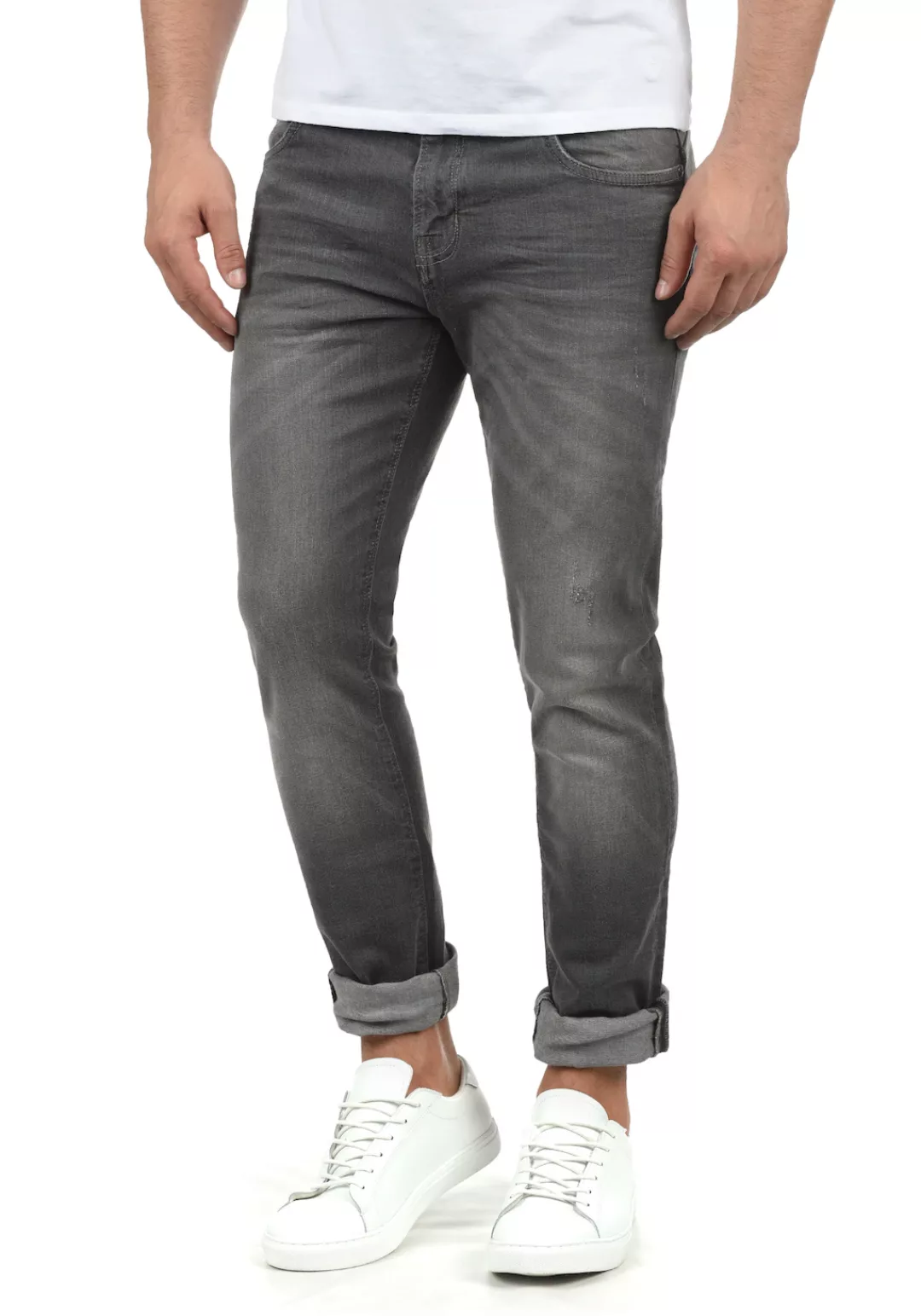 Indicode 5-Pocket-Jeans IDAldersgate Denim Hose mit dekorativen Knitterfalt günstig online kaufen