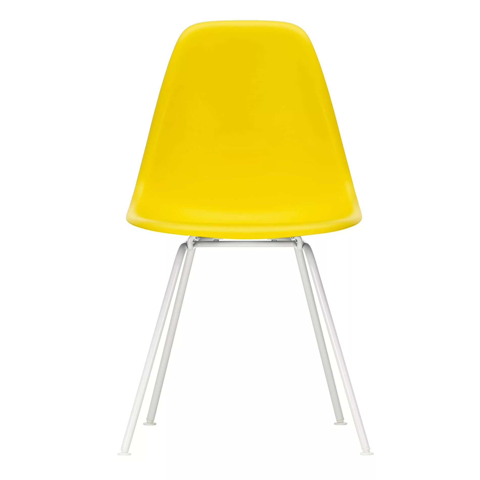 Vitra - Eames Plastic Side Chair DSX Gestell weiß - sunlight/Sitzschale Pol günstig online kaufen