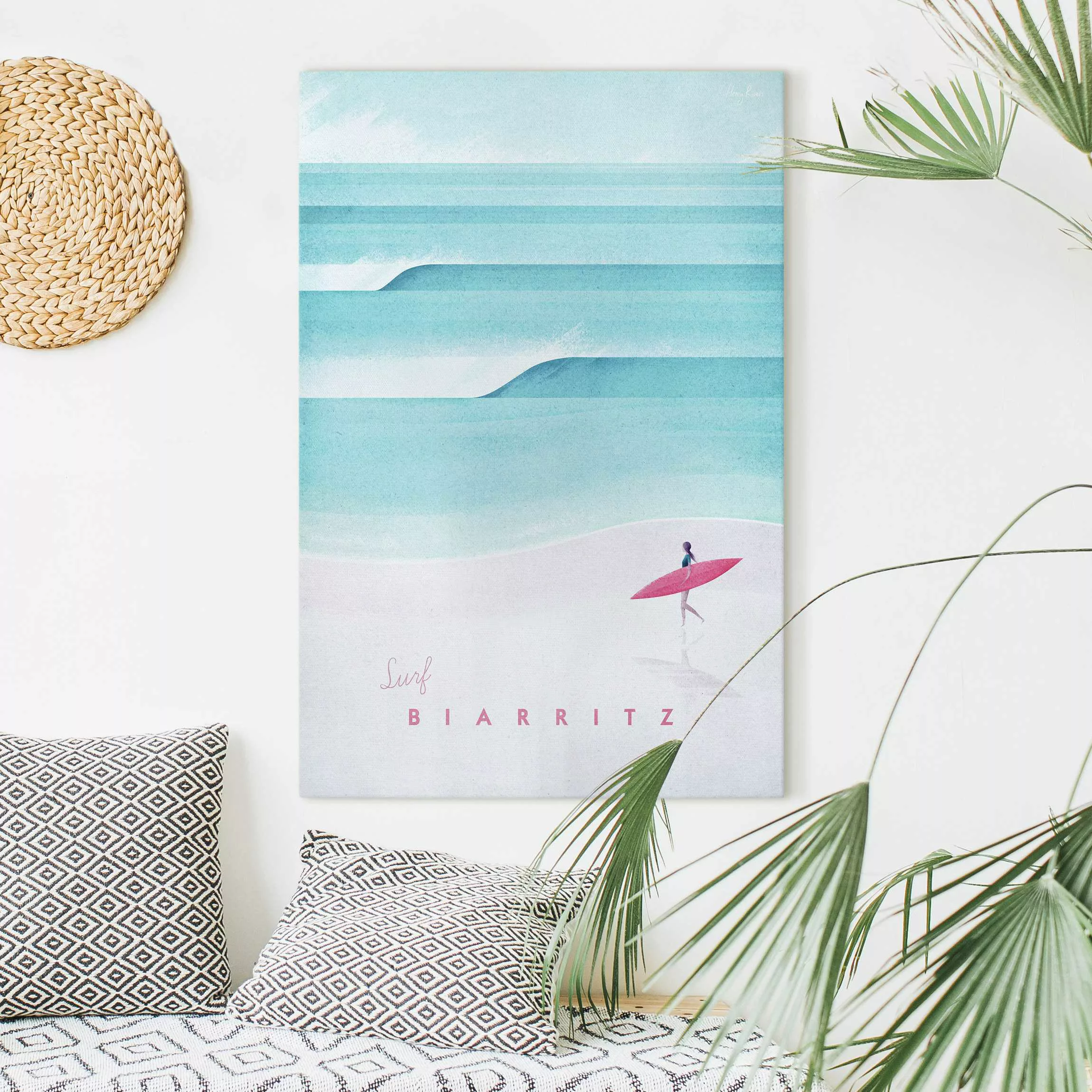 Leinwandbild Reiseposter - Biarritz günstig online kaufen