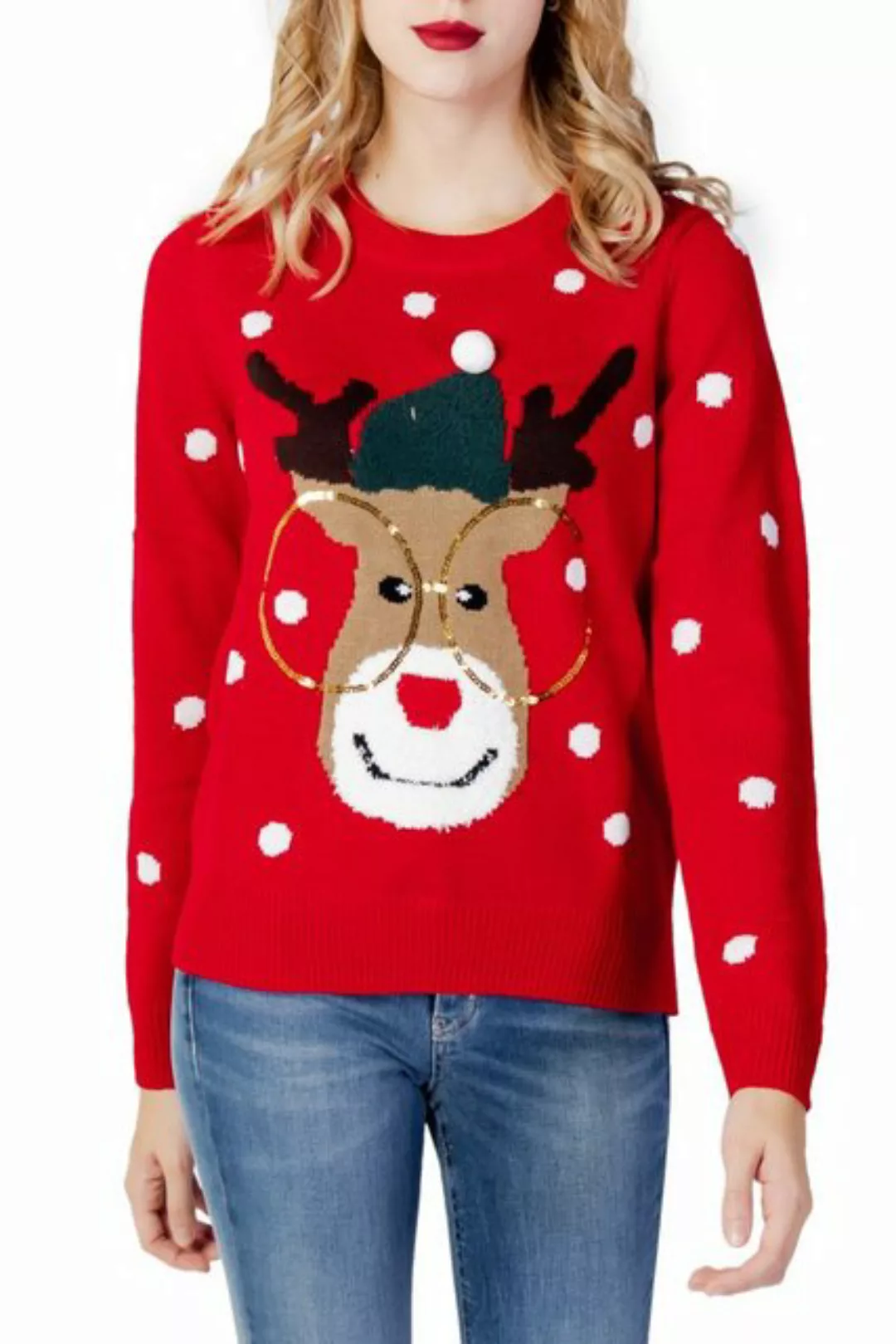 Vero Moda Weihnachtspullover VMTINSEL LS O-NECK BLOUSE XMAS günstig online kaufen