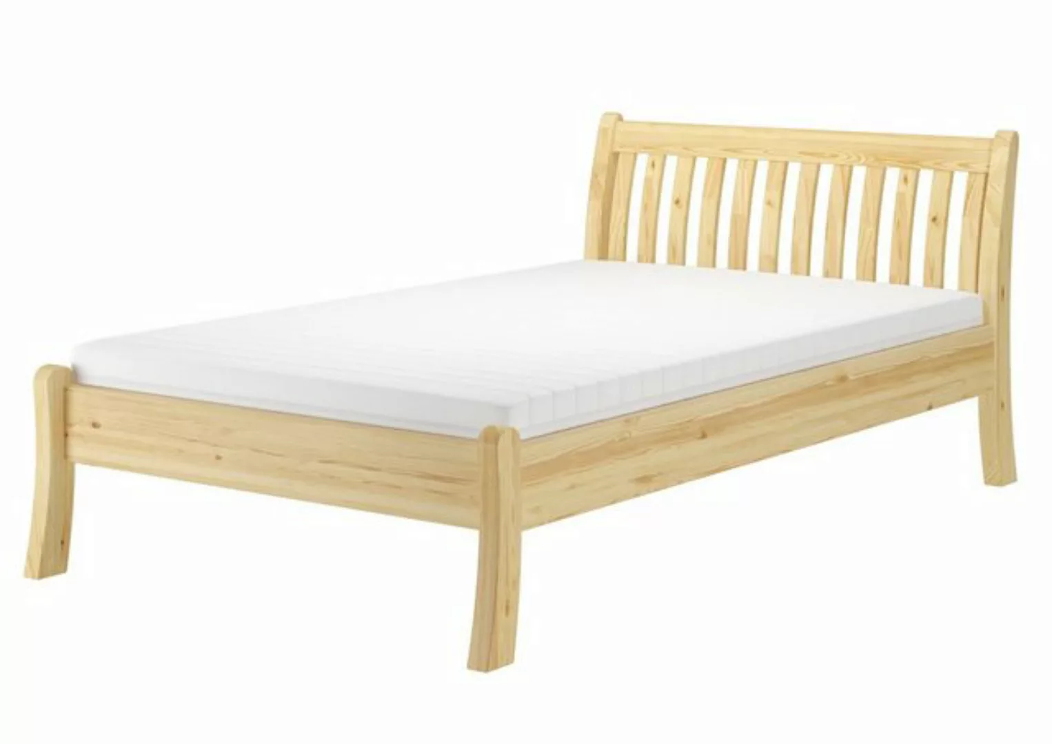 ERST-HOLZ Bett Komfortables Echtholzbett Gästebett Kiefer massiv 120x200 cm günstig online kaufen