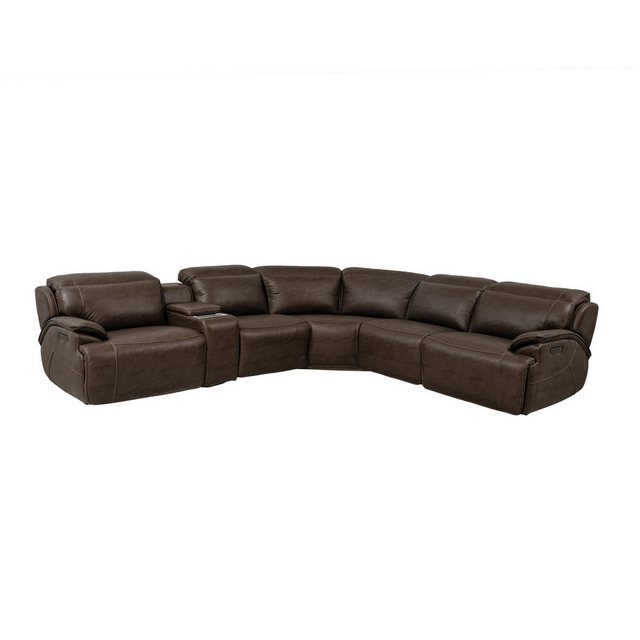 HTI-Living Ecksofa Ecksofa Pavel Braun, Stück 1 Teile, Kunstleder verstellb günstig online kaufen