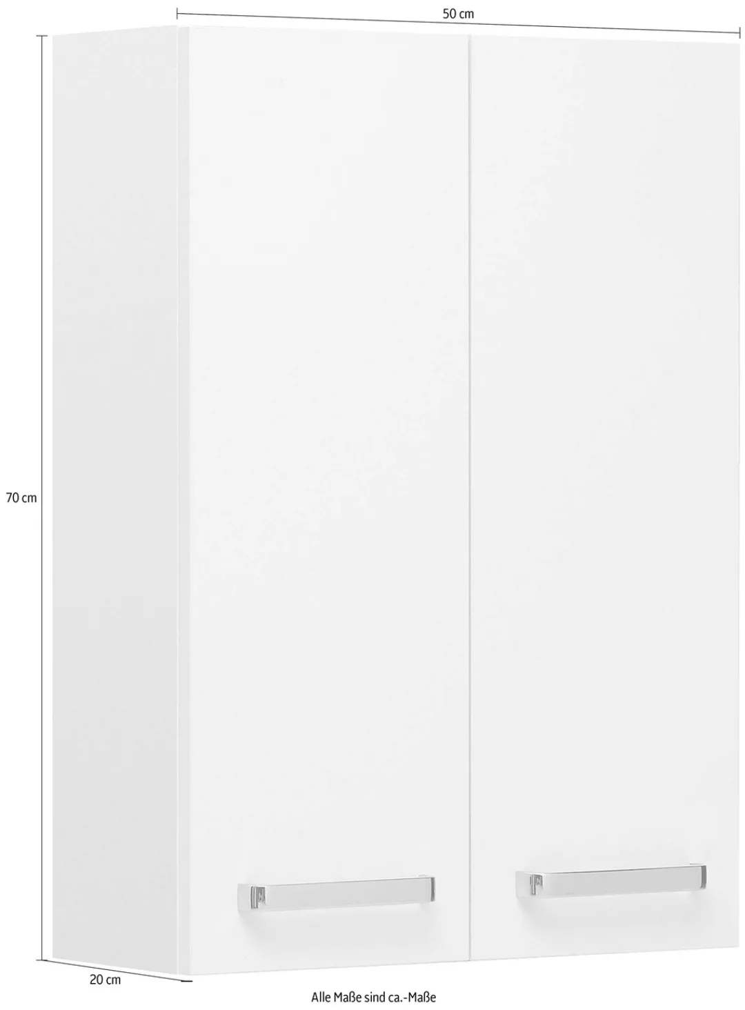 Saphir Hängeschrank "Quickset Wand-Badschrank 50 cm breit mit 2 Türen und 2 günstig online kaufen