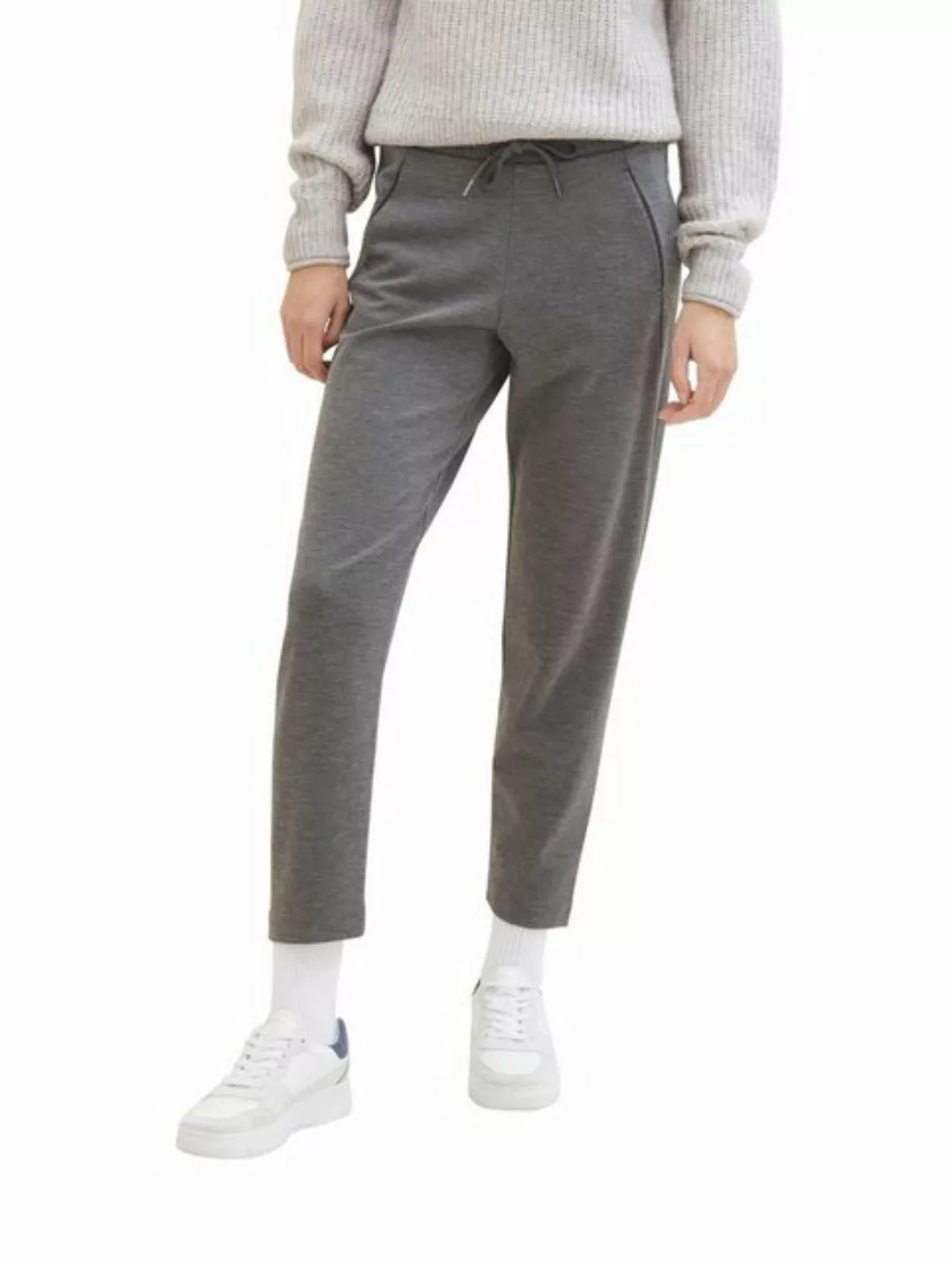TOM TAILOR Stoffhose pants loose fit, shady grey melange günstig online kaufen