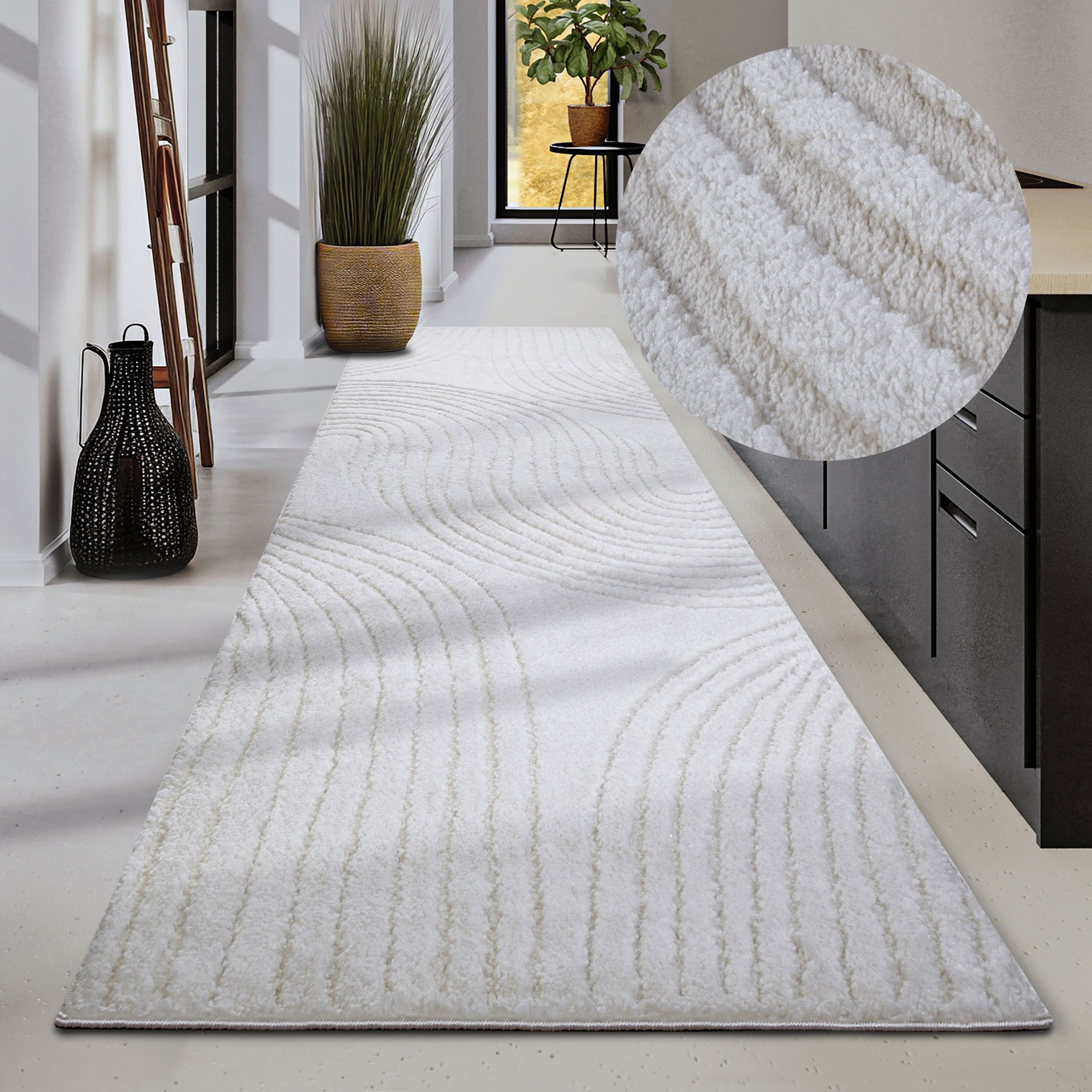 ELLE DECORATION Hochflor-Teppich »Pigment«, rechteckig, 18 mm Höhe, Hochflo günstig online kaufen