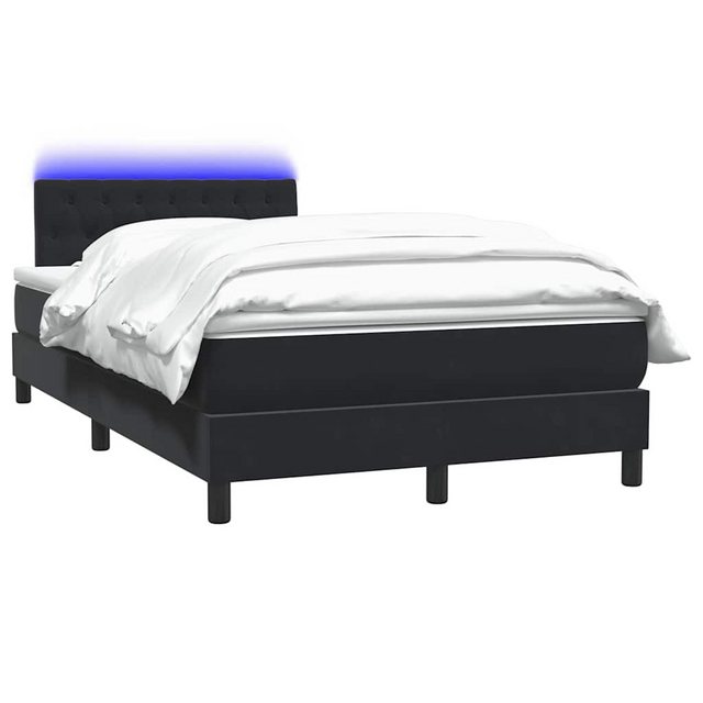 vidaXL Bett Boxspringbett mit Matratze Schwarz 120x210 cm Samt günstig online kaufen