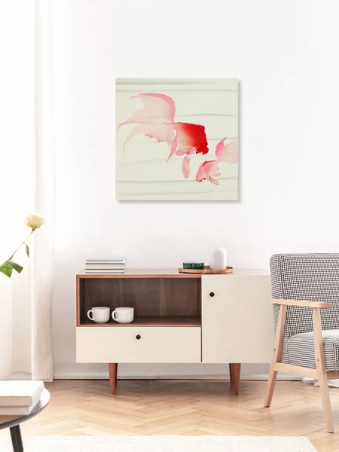 Poster / Leinwandbild - Goldfische Von Ohara Koson günstig online kaufen