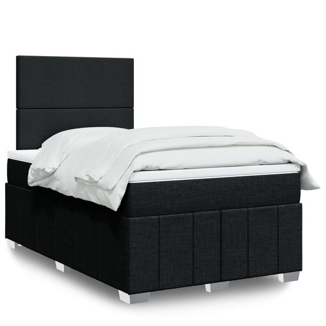 vidaXL Boxspringbett, Boxspringbett mit Matratze Schwarz 120x200 cm Stoff günstig online kaufen