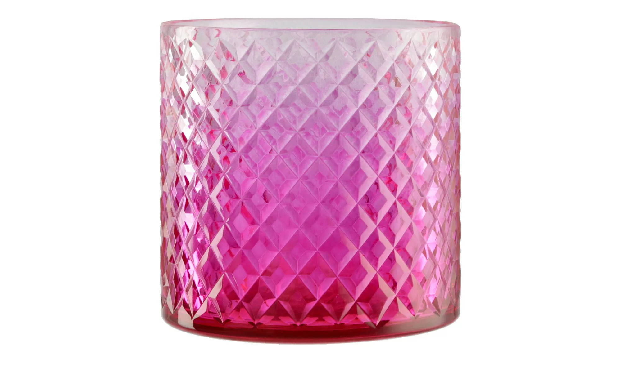 Windlicht - rosa/pink - Glas - 10,5 cm - Sconto günstig online kaufen