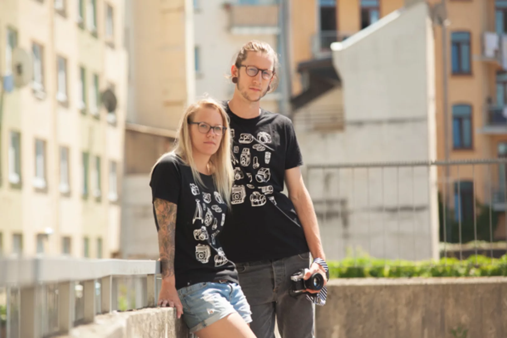 Fotokameras - Fair Gehandeltes Männer T-shirt - Black günstig online kaufen