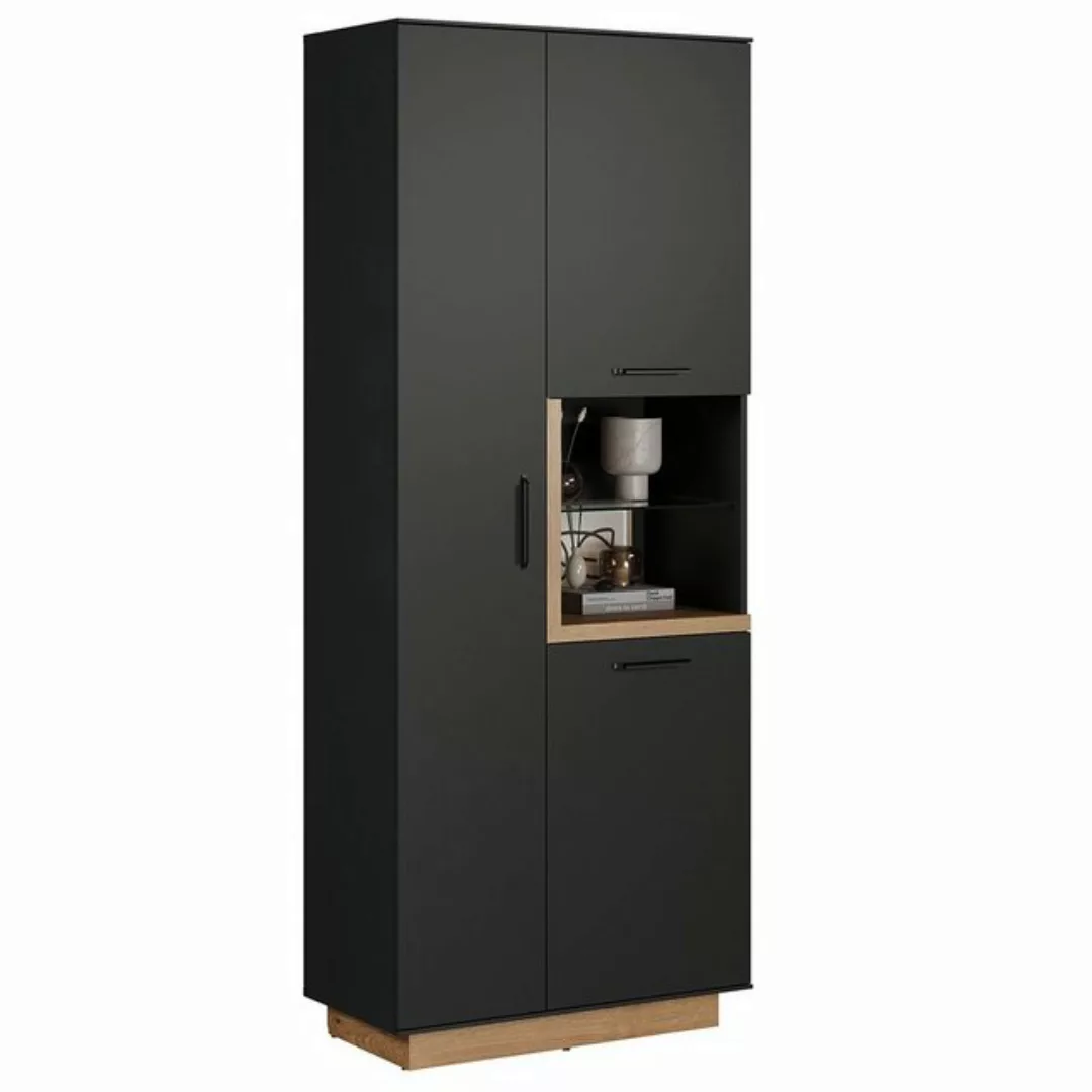 trendteam Vitrine Synnax Hochschrank Vitrinenschrank Wohnzimmerregal Schran günstig online kaufen