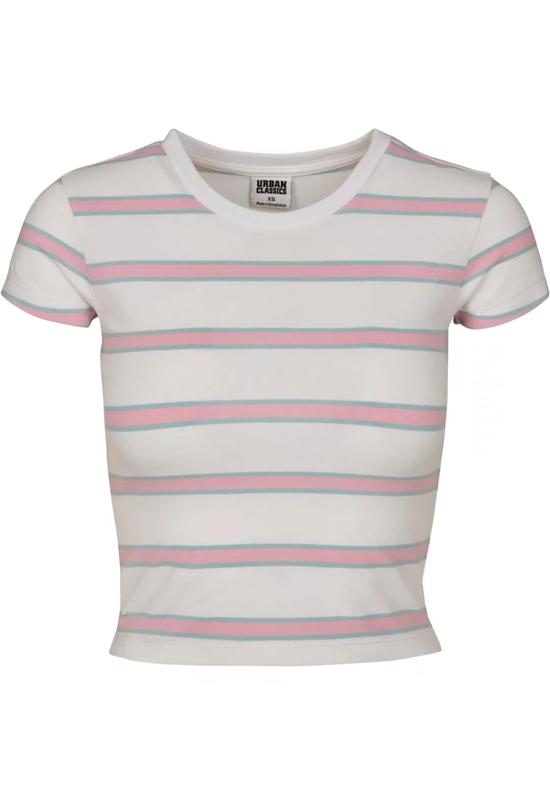 URBAN CLASSICS T-Shirt "Urban Classics Damen Ladies Stripe Cropped Tee", (1 günstig online kaufen