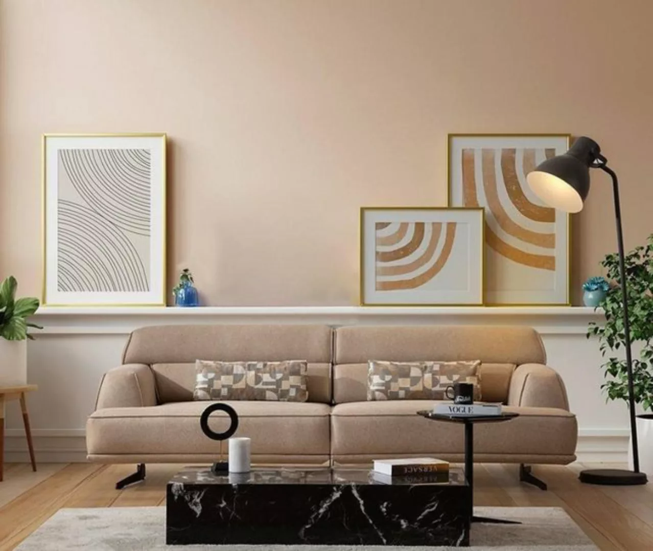 JVmoebel 3-Sitzer Sofa 3 Sitzer Designer Sofa Couch Sofas Stoff Textil Neu günstig online kaufen