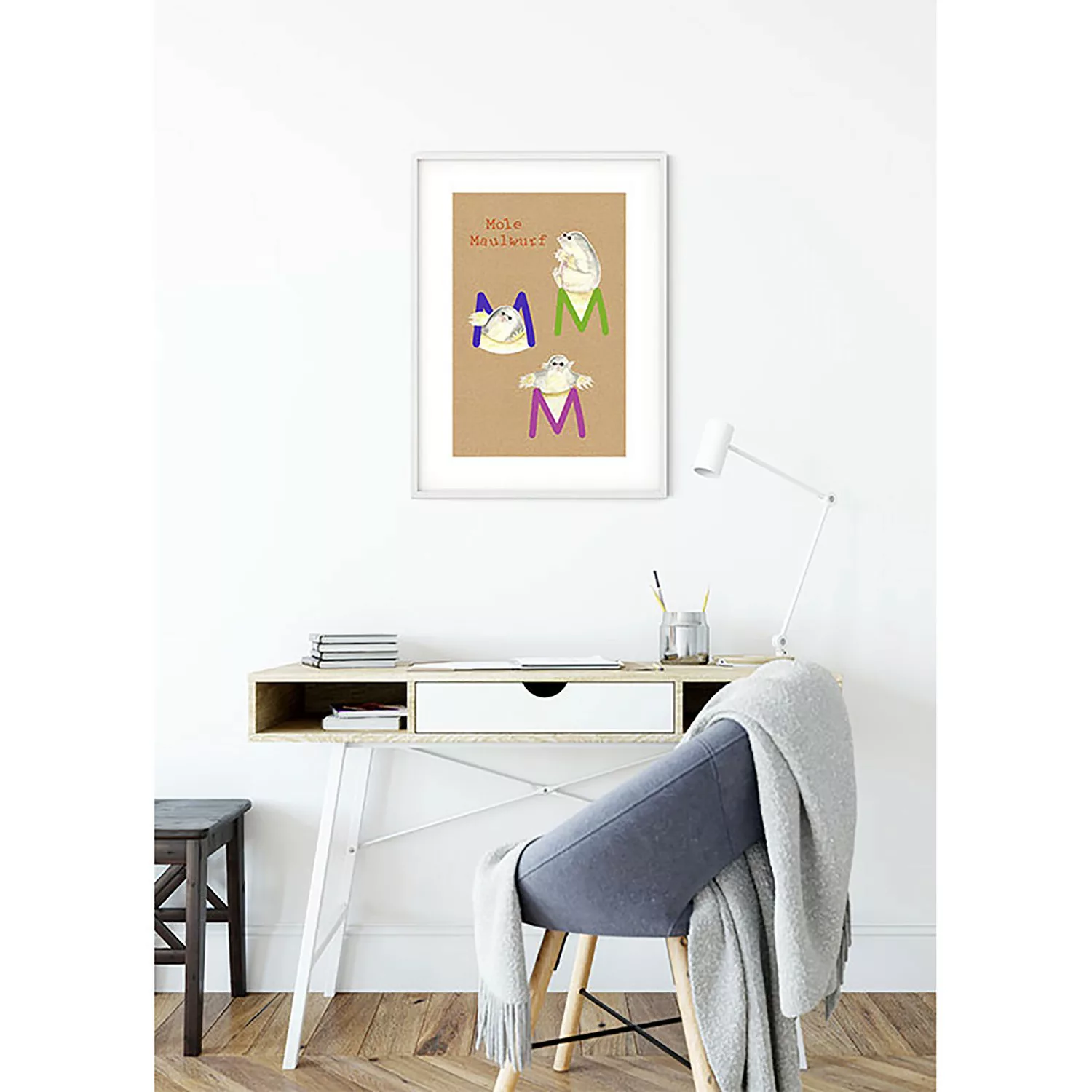 KOMAR Wandbild - ABC Animal M - Größe: 50 x 70 cm mehrfarbig Gr. one size günstig online kaufen
