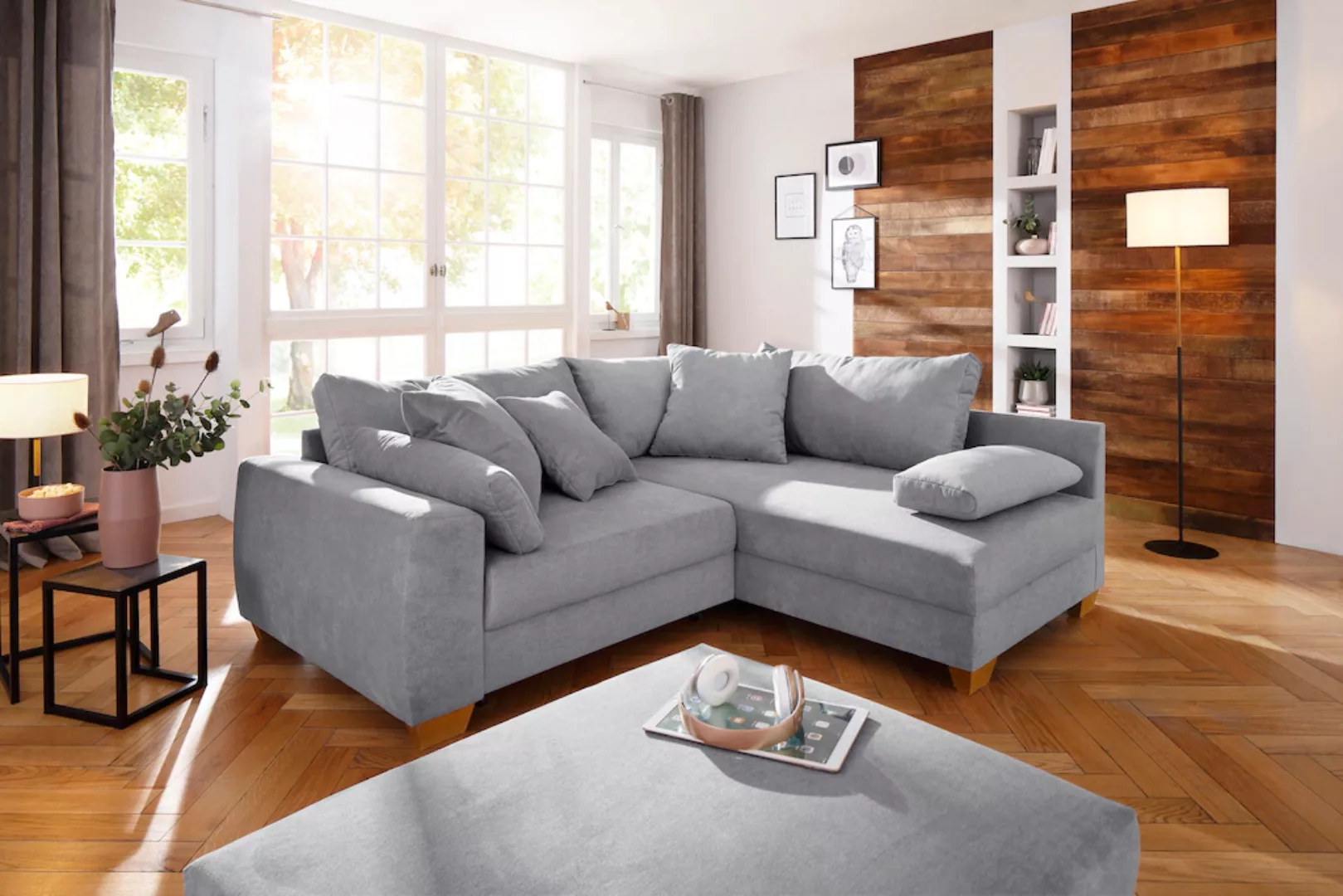 Home affaire Ecksofa "DuraSpring", mit Taschenfederkern, bis 140 kg belastb günstig online kaufen