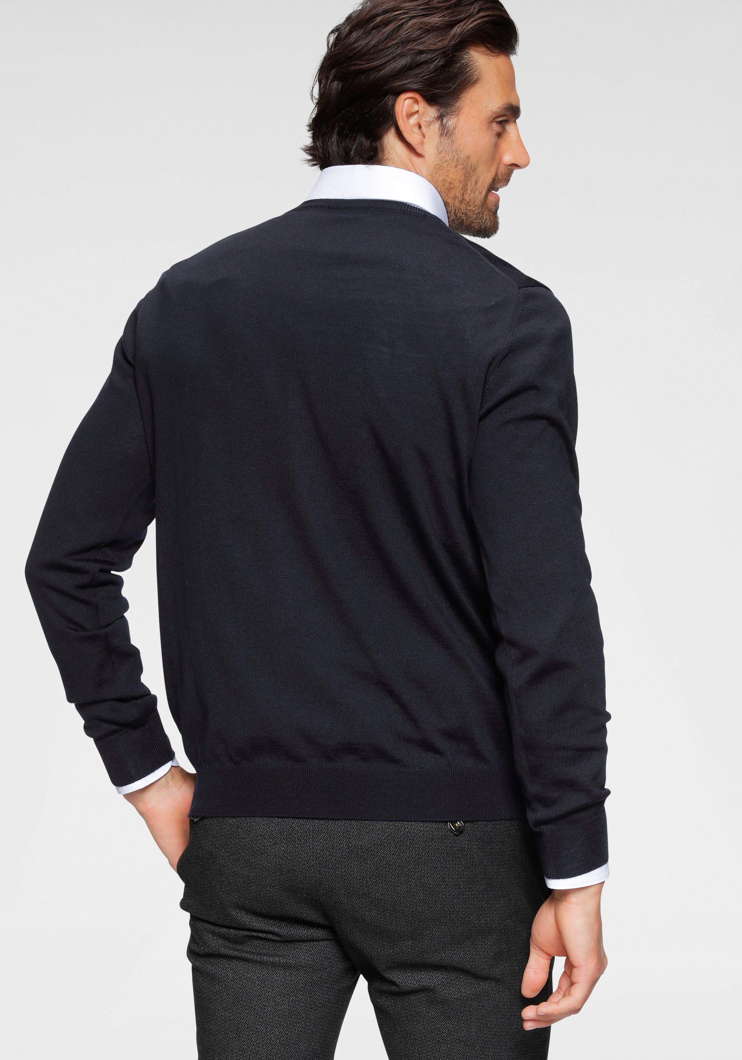 OLYMP Rundhalspullover OLYMP Strick Casual moderner günstig online kaufen
