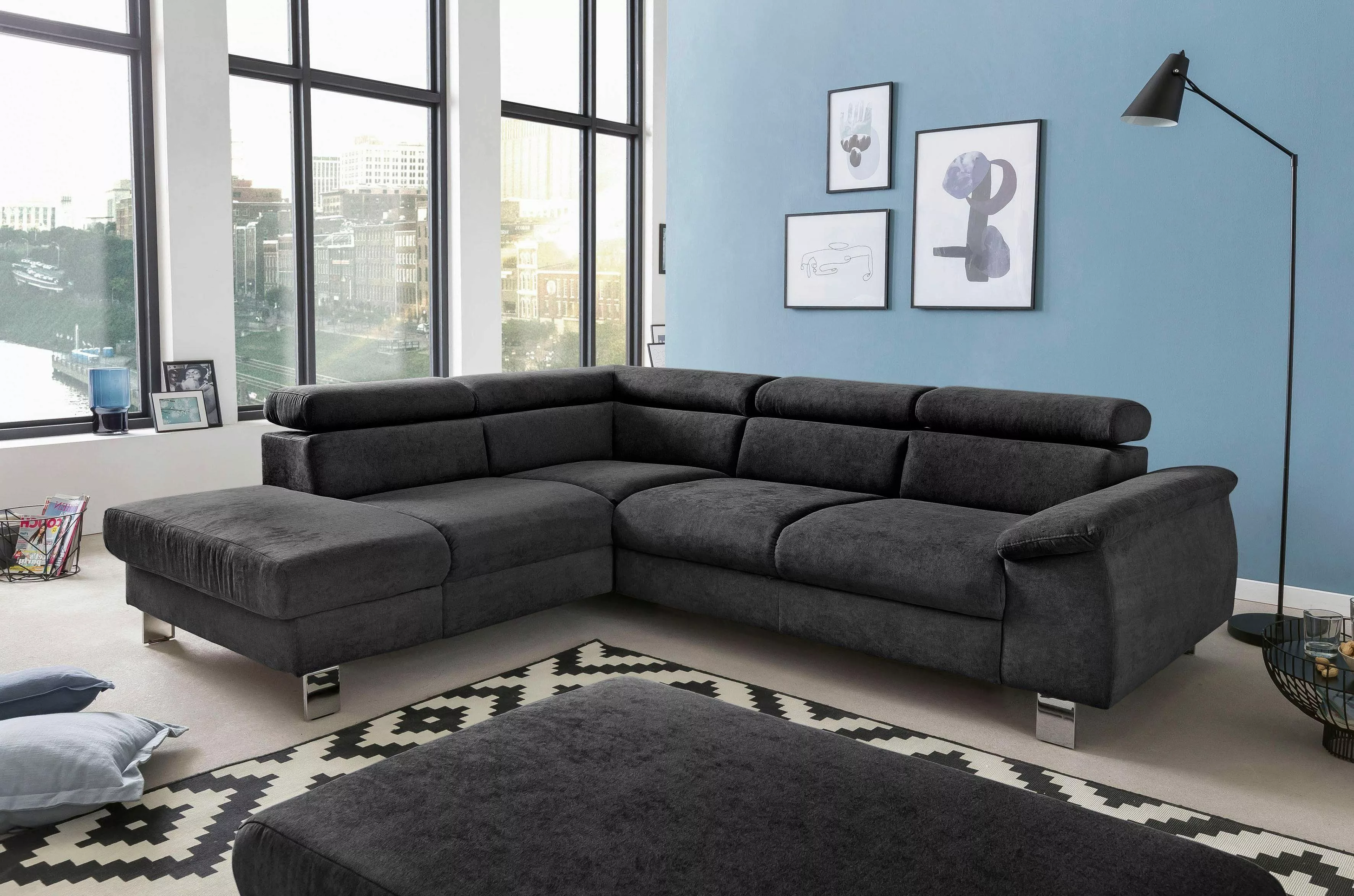 COTTA Polstergarnitur "Komaris L-Form", (Set), Set bestehend aus: Ecksofa m günstig online kaufen