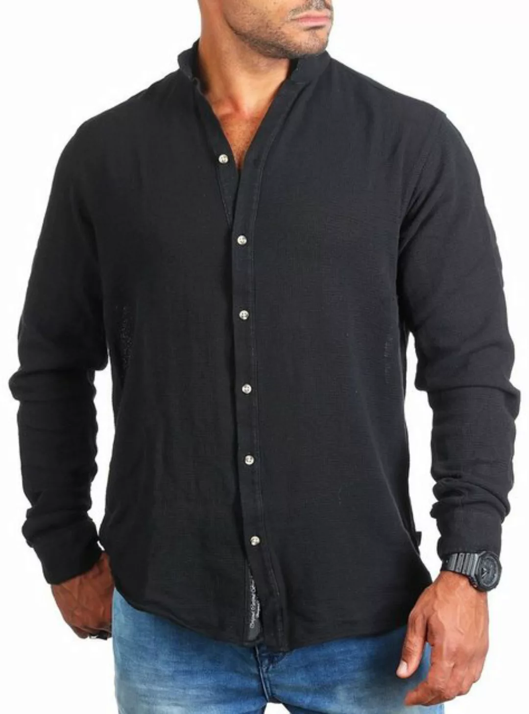 CARISMA Langarmhemd Herren Sommer Hemd trendig luftig grob gewebt retro Loo günstig online kaufen