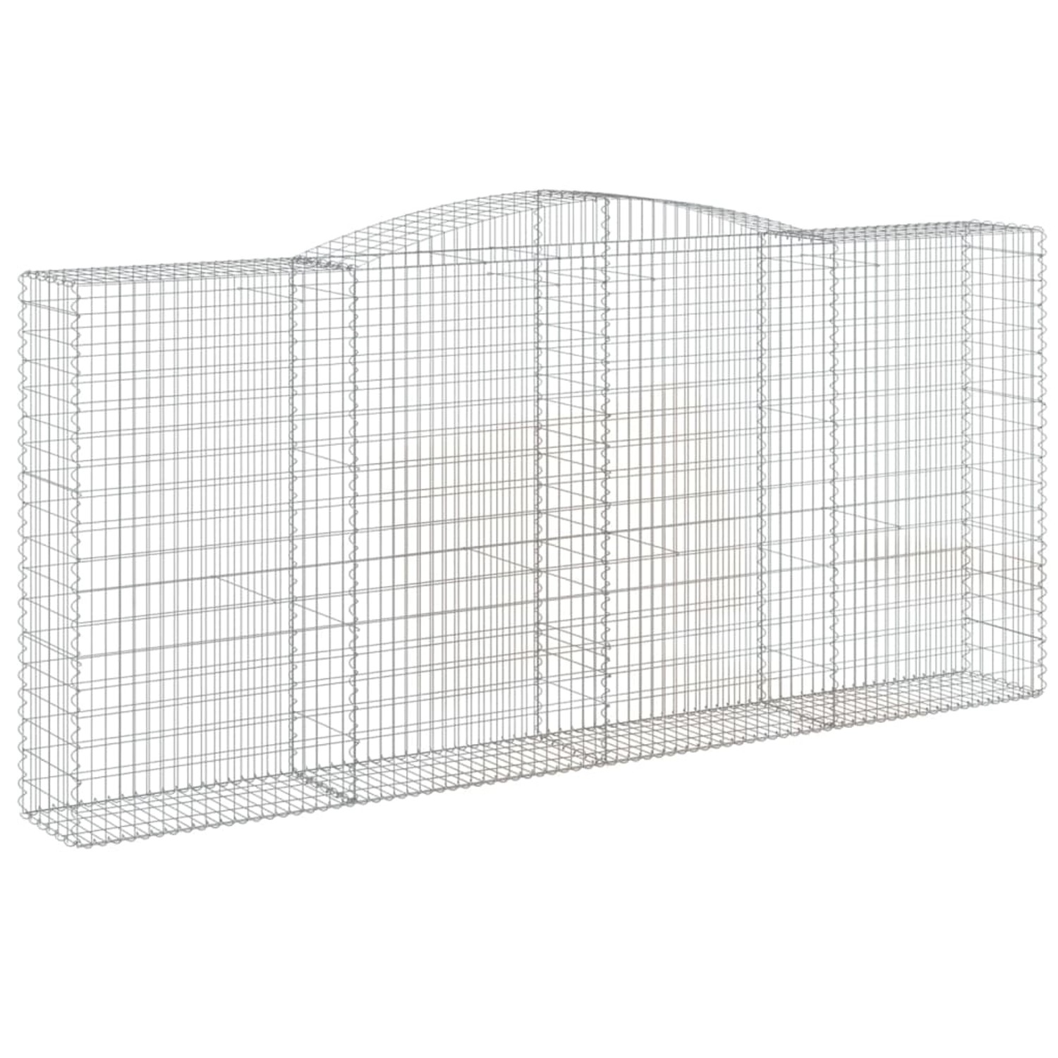 vidaXL Gabionen mit Hochbogen 8 Stk 400x50x180/200cm Eisen 1635435 günstig online kaufen