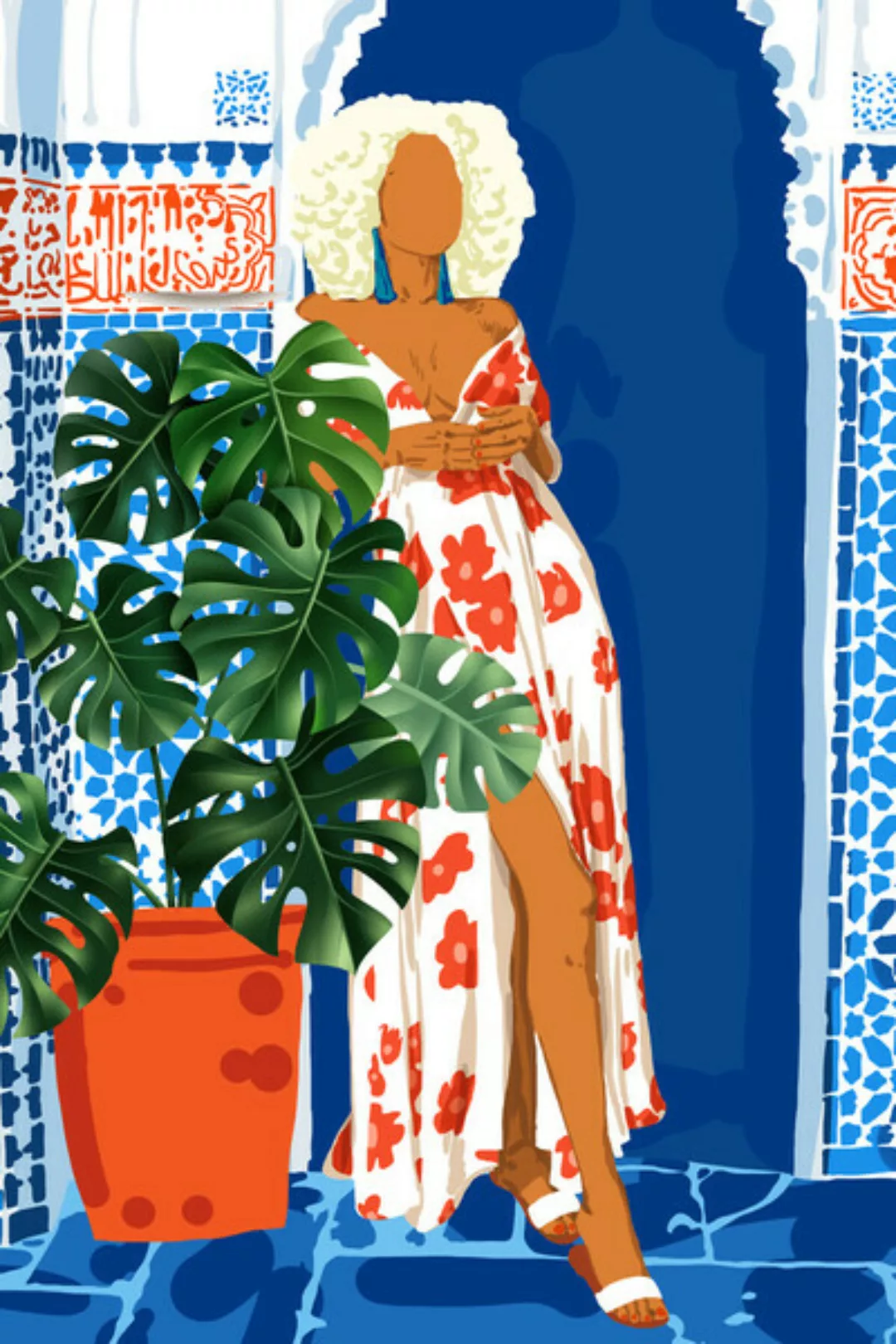 Poster / Leinwandbild - Modern Bohemian Exotic Woman günstig online kaufen
