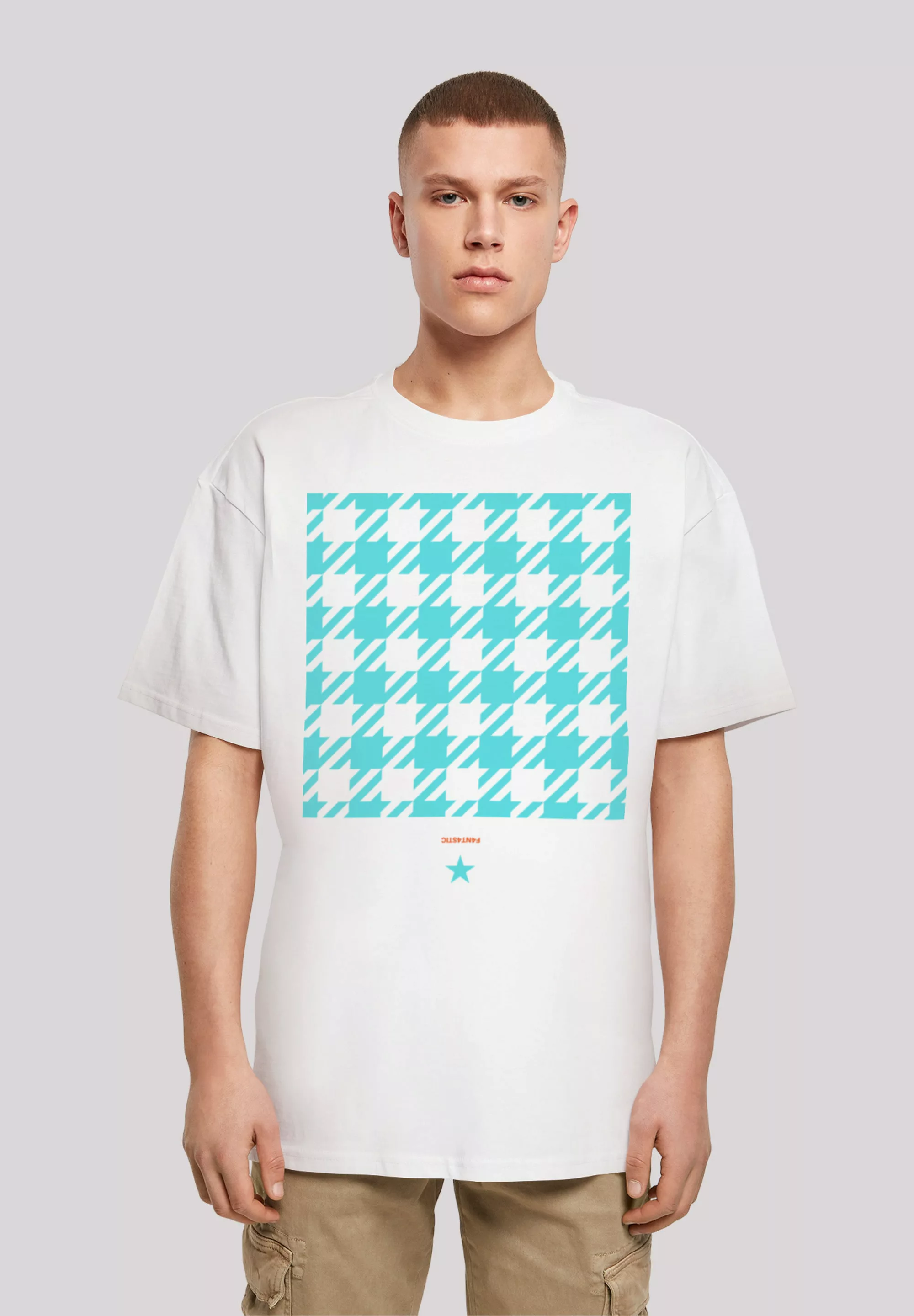 F4NT4STIC T-Shirt "Hahnentritt Karo blau" günstig online kaufen