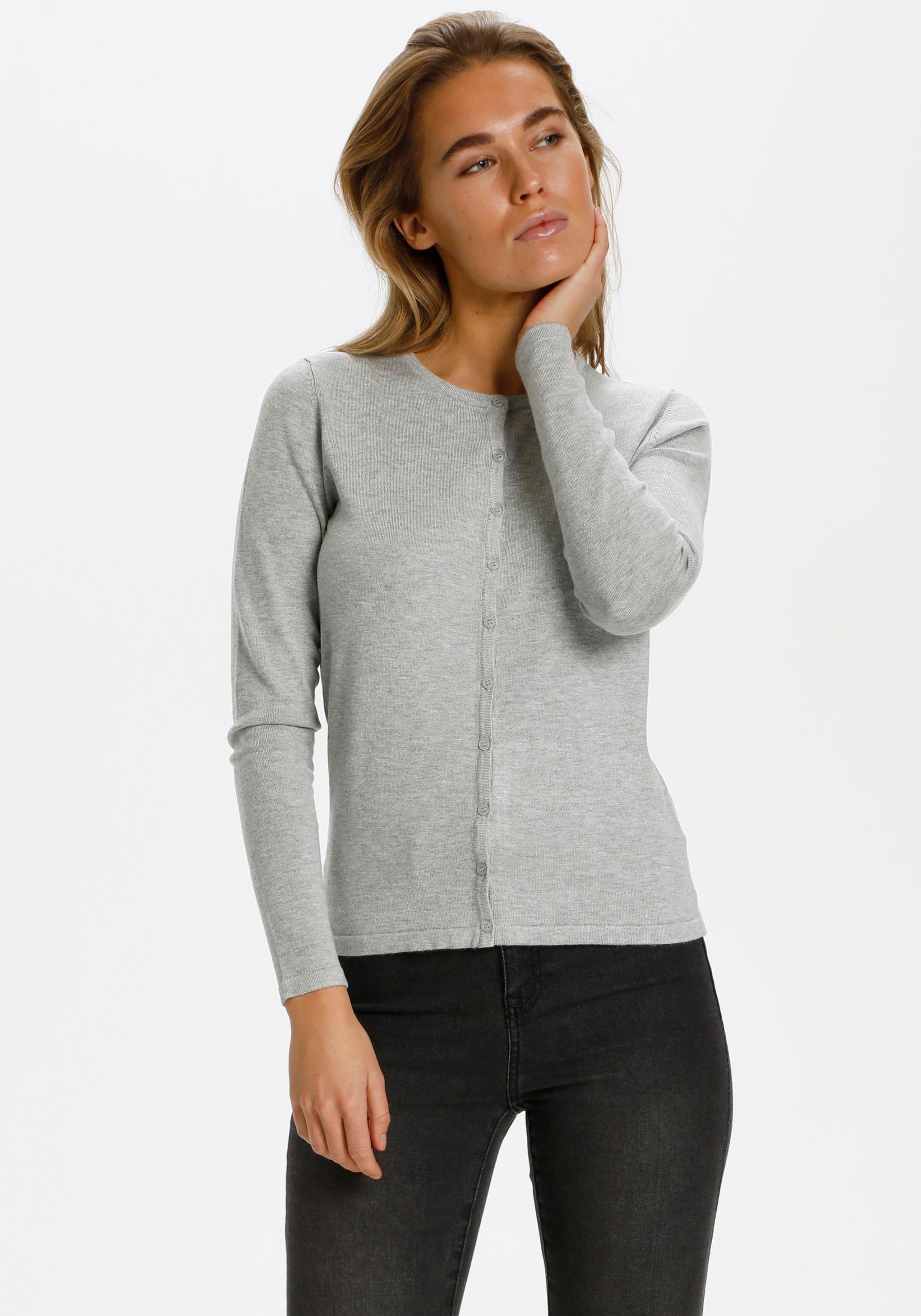 Saint Tropez Strickjacke "A8661, MilaSZ R-Neck Cardigan" günstig online kaufen