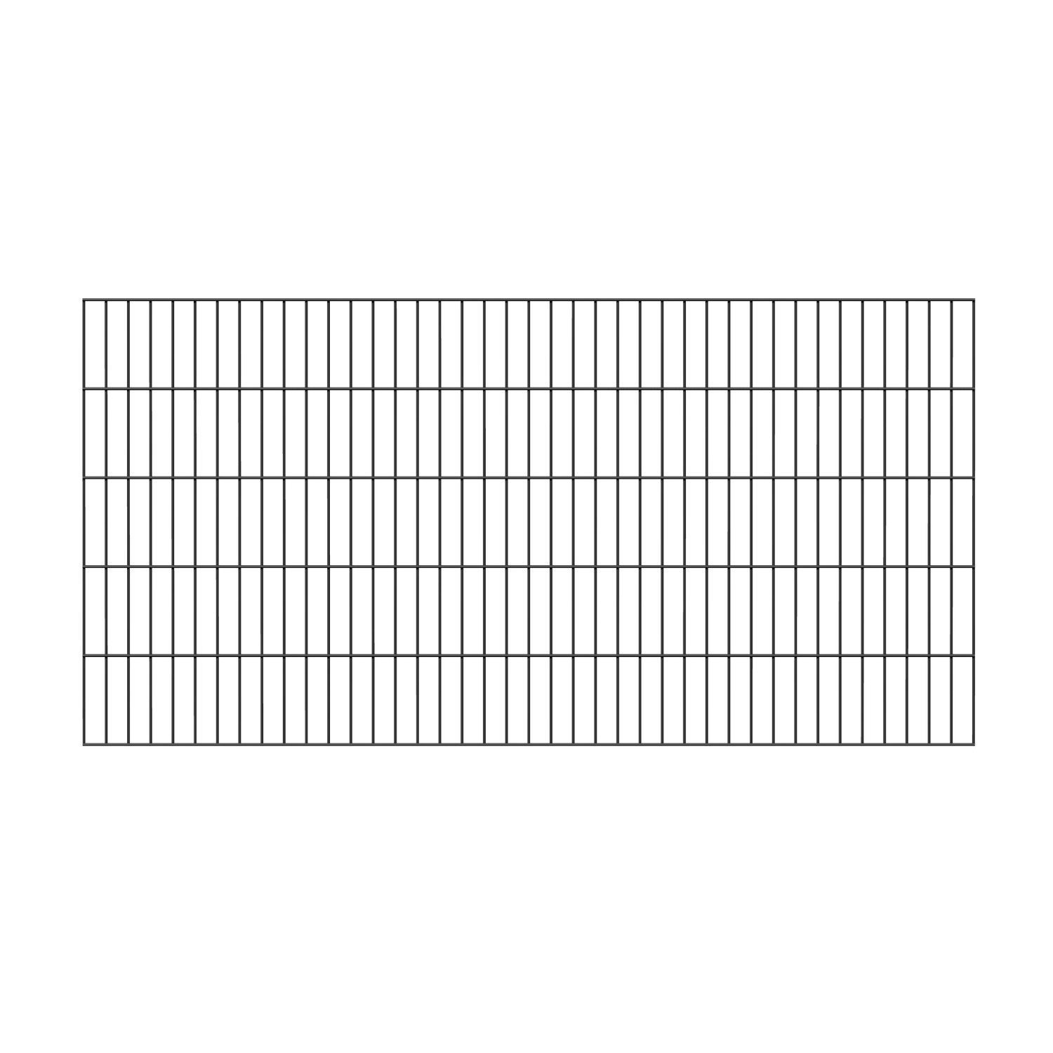 Metallzaun Grund-Set Doppelstabmatte Anthrazit z. Einbetonieren 140 cm x 10 günstig online kaufen