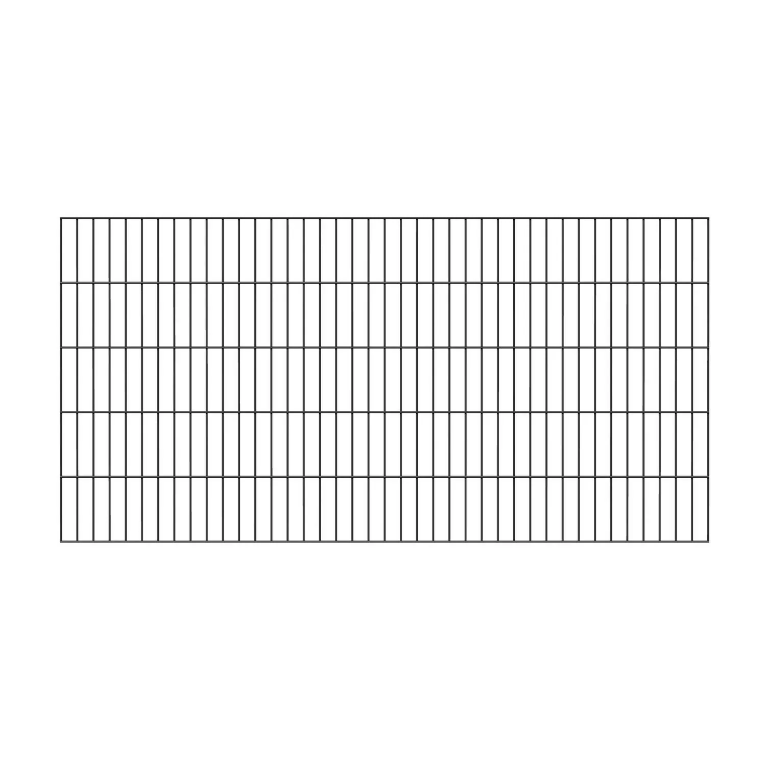 Metallzaun Grund-Set Doppelstabmatte Anthrazit z. Einbetonieren 100 cm x 10 günstig online kaufen