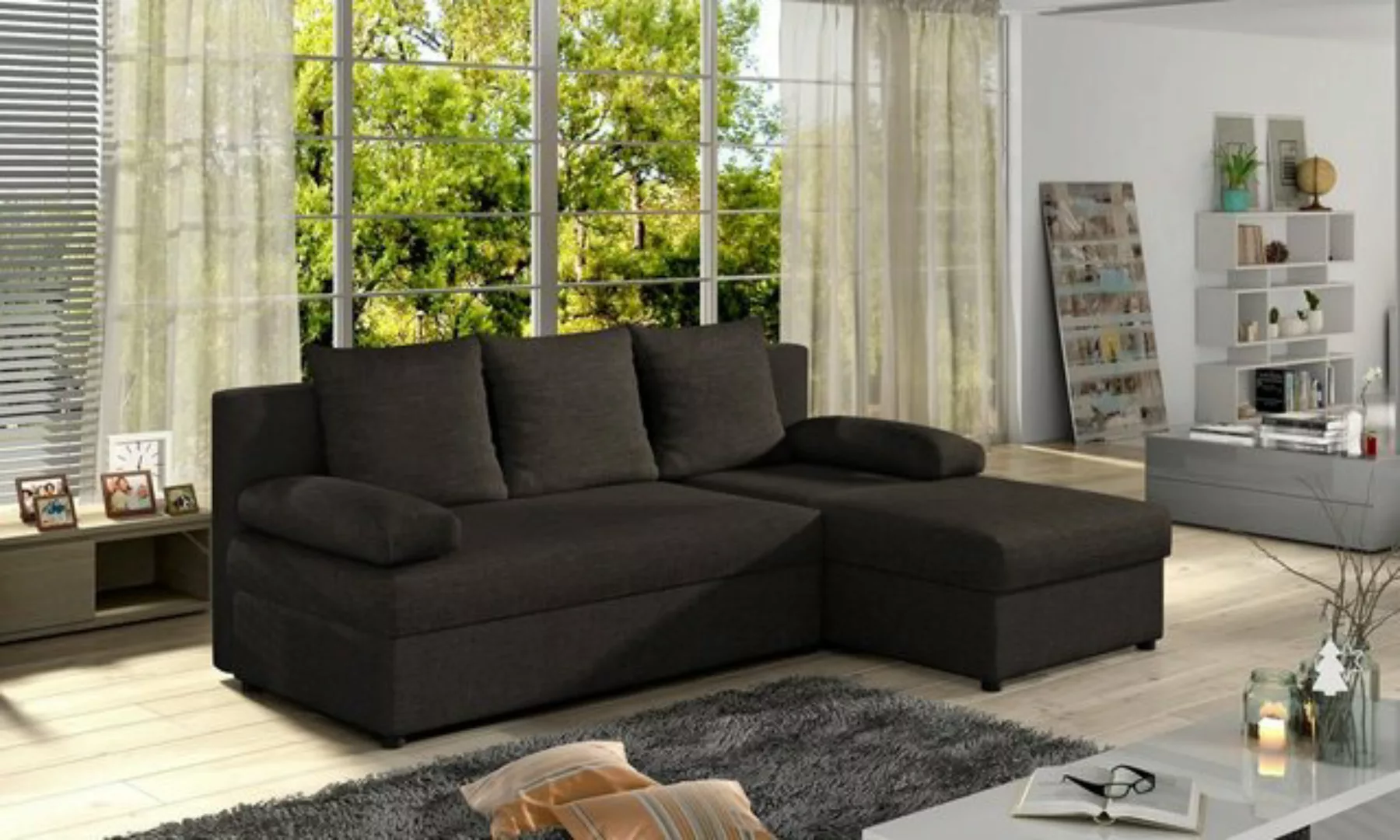 Baidani Sofa Designer Sofa Gino mit Stauraum und Schlaffunktion günstig online kaufen