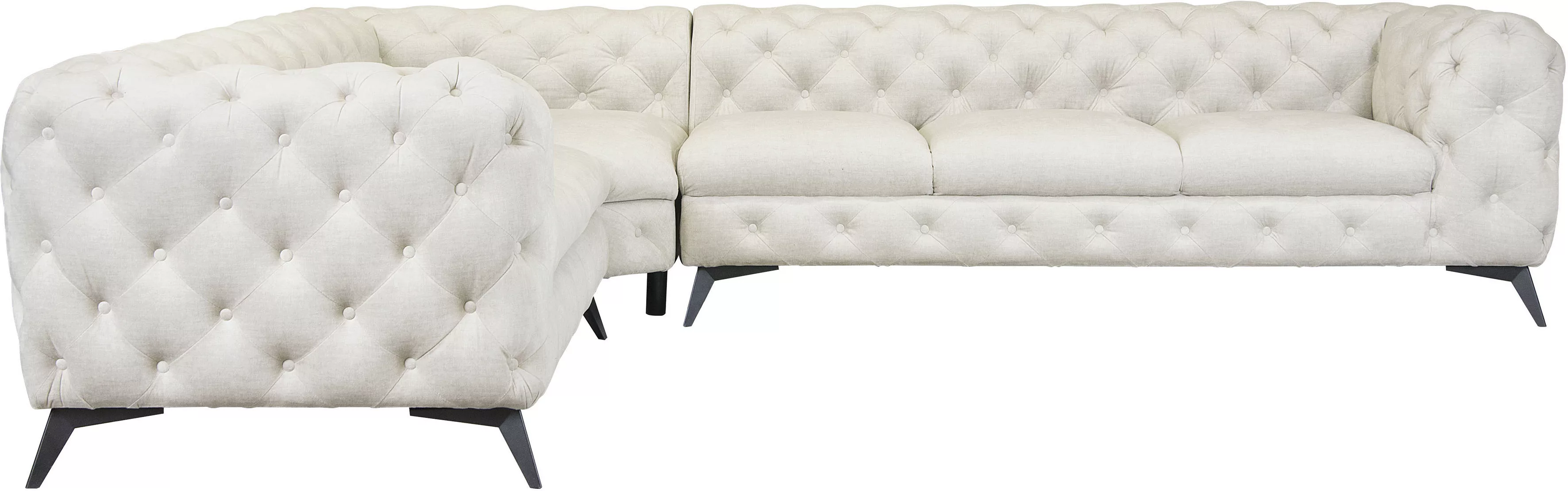 Leonique Chesterfield-Sofa "Glynis L-Form", aufwändige Knopfheftung, modern günstig online kaufen