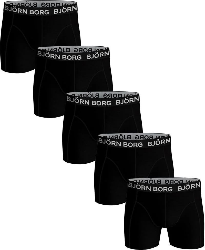 Bjorn Borg Boxers Cotton Stretch 5-Pack Schwarz - Größe XXL günstig online kaufen