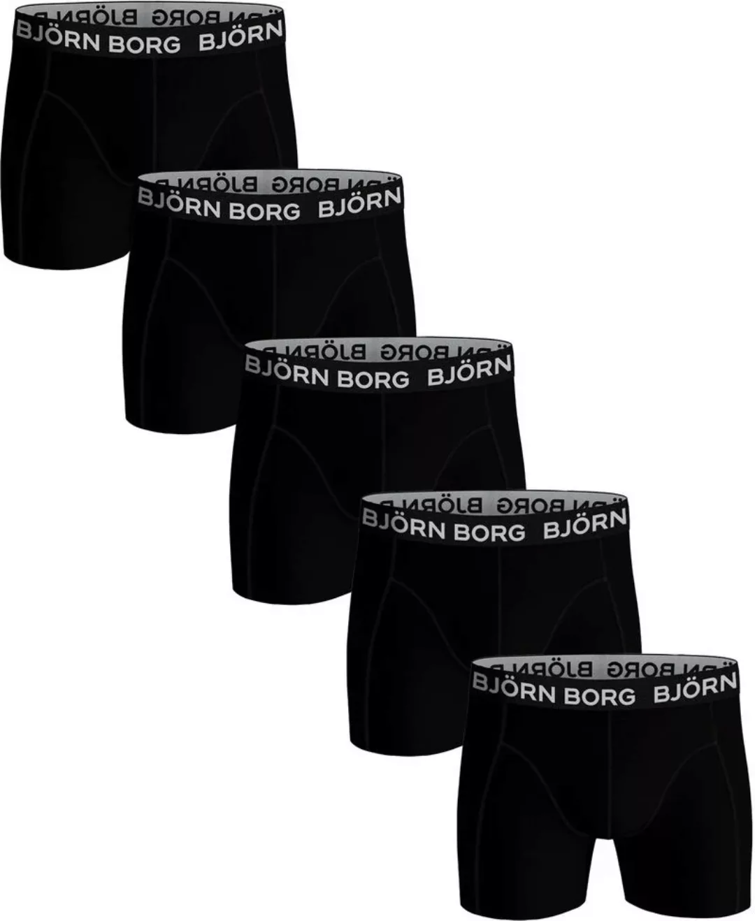 Bjorn Borg Boxers Cotton Stretch 5-Pack Schwarz - Größe L günstig online kaufen