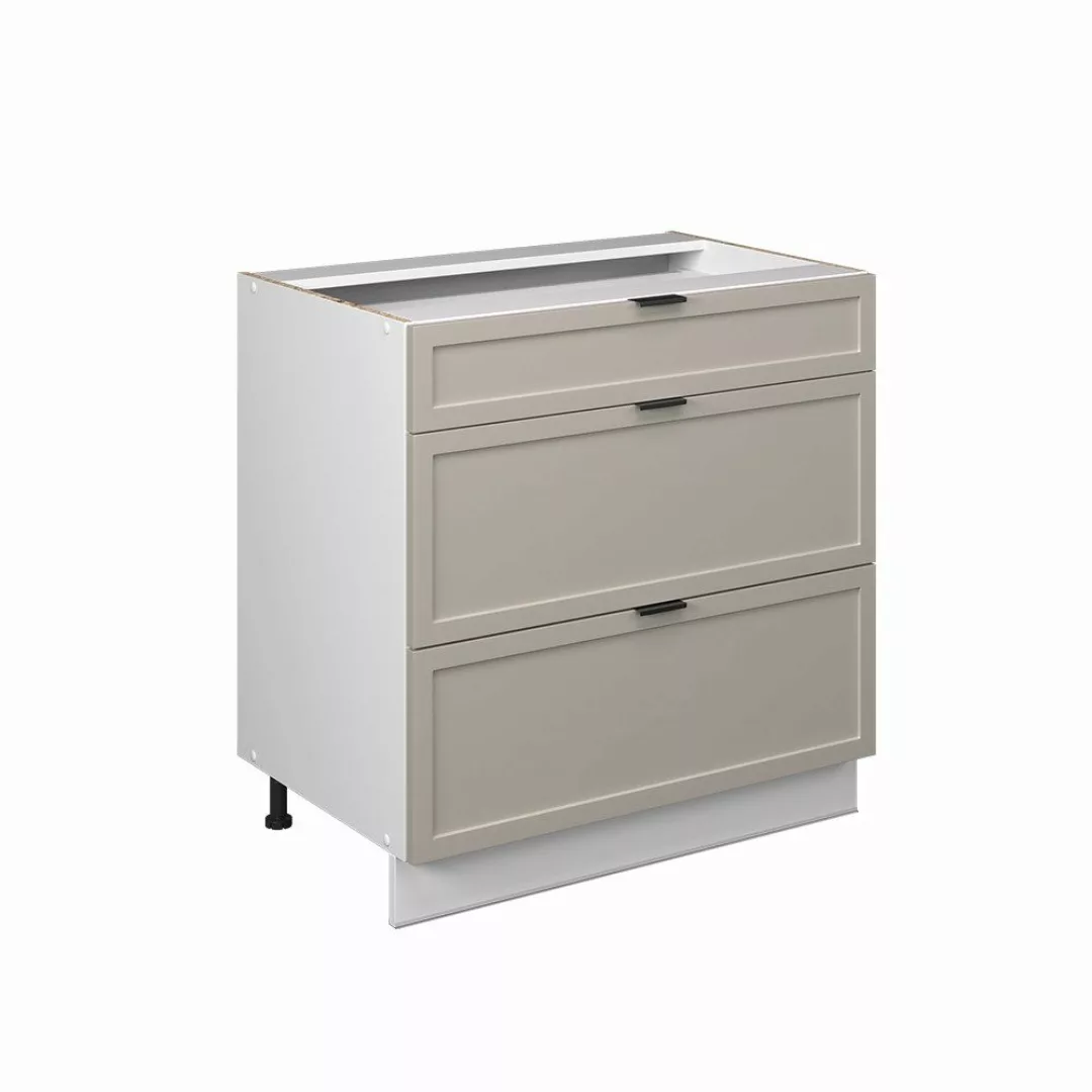Vicco Unterschrank Fame-Line, GrauBeige/Weiß, 80 cm günstig online kaufen