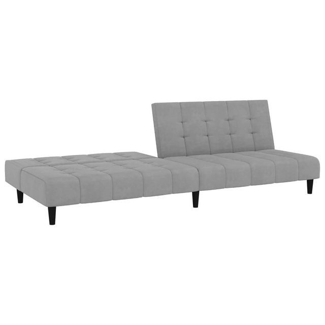 vidaXL Sofa Schlafsofa 2-Sitzer Hellgrau Samt günstig online kaufen