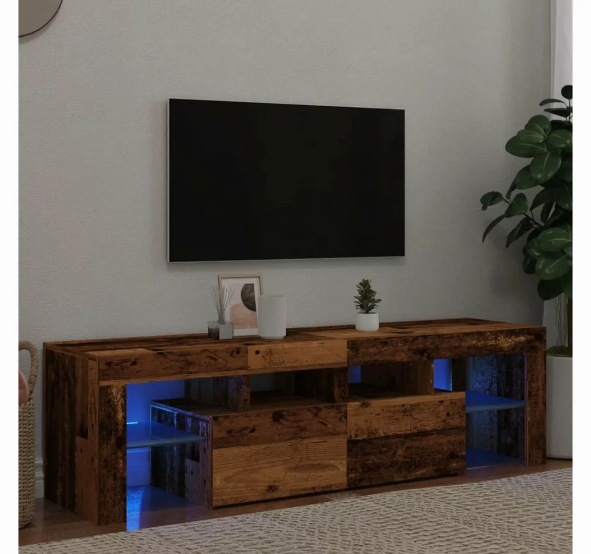 vidaXL Schrankmodule TV-Schrank mit LED Altholz-Optik 140x36,5x40 cm Holzwe günstig online kaufen