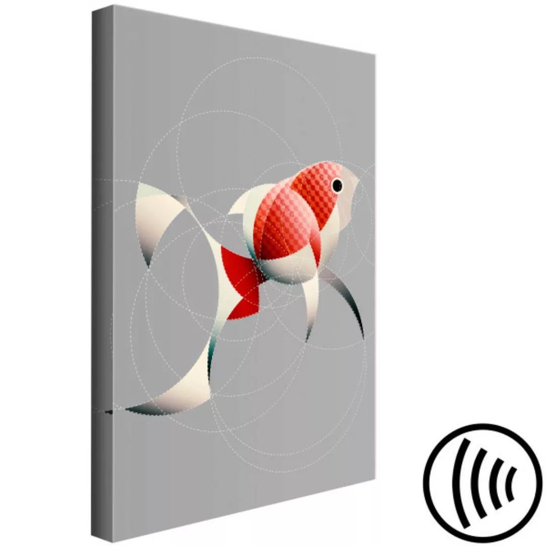 Leinwandbild Fish in Circles (1 Part) Vertical XXL günstig online kaufen