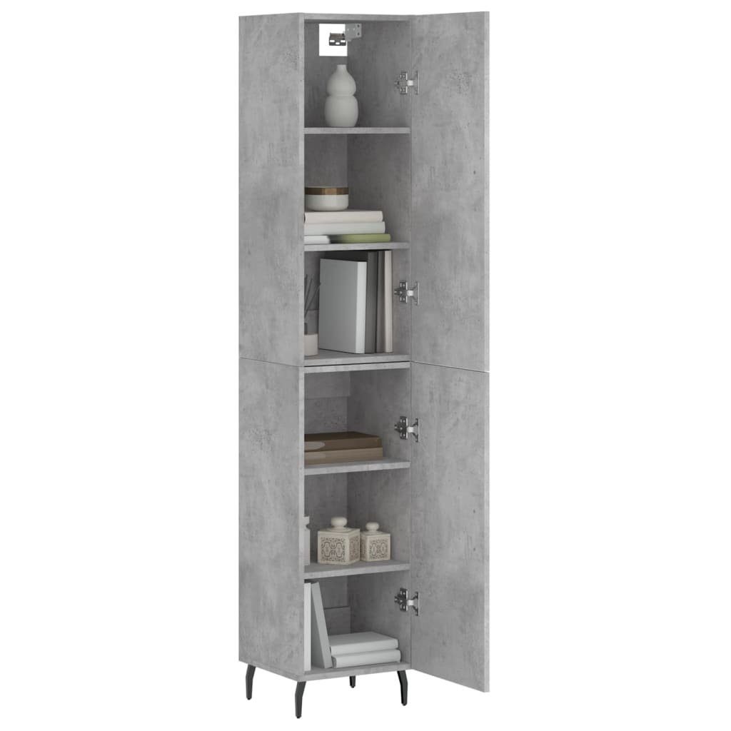 vidaXL Highboard Highboard Betongrau 34,5x34x180 cm günstig online kaufen