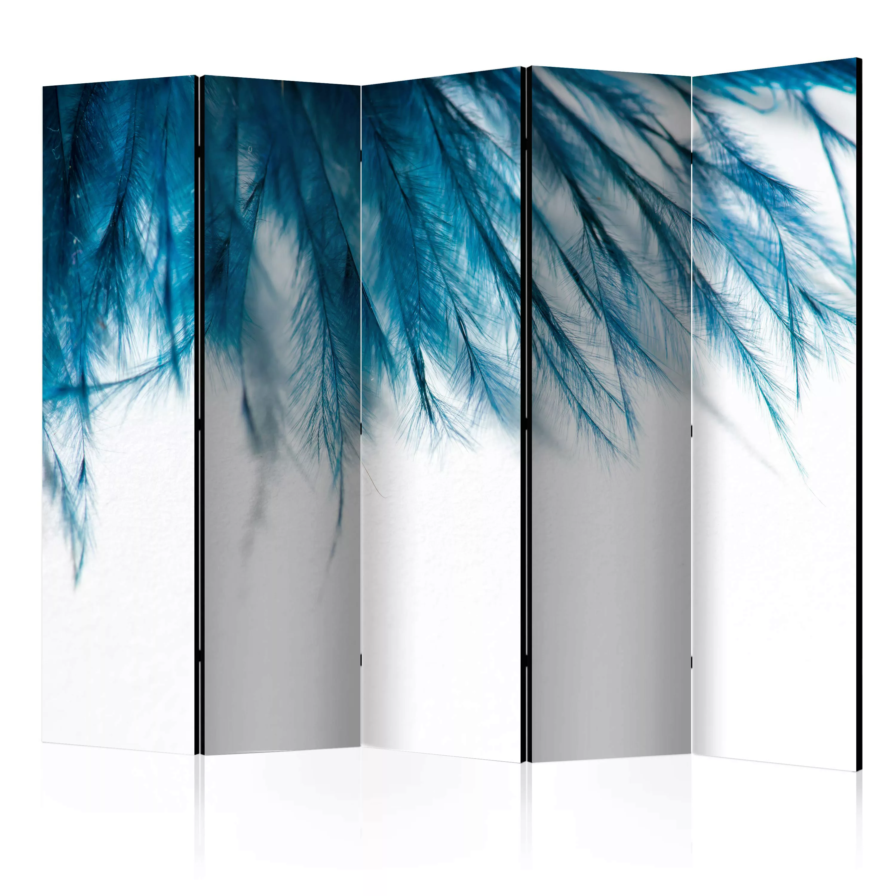 5-teiliges Paravent - Sapphire Feathers Ii [room Dividers] günstig online kaufen