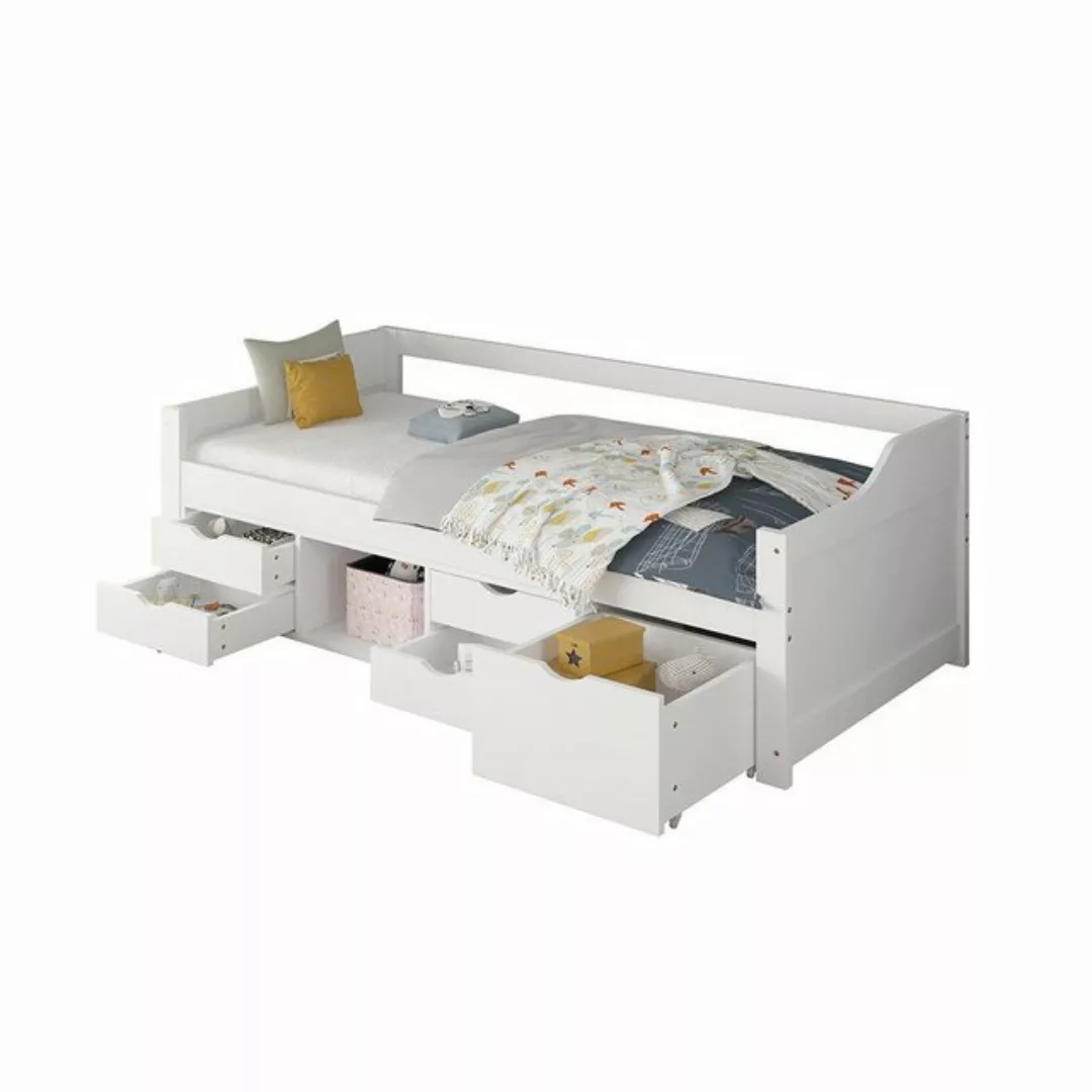 HOME DELUXE Bett Kinderbett COSMOS mit Schubladen 90 x 200 cm (inkl. Latten günstig online kaufen