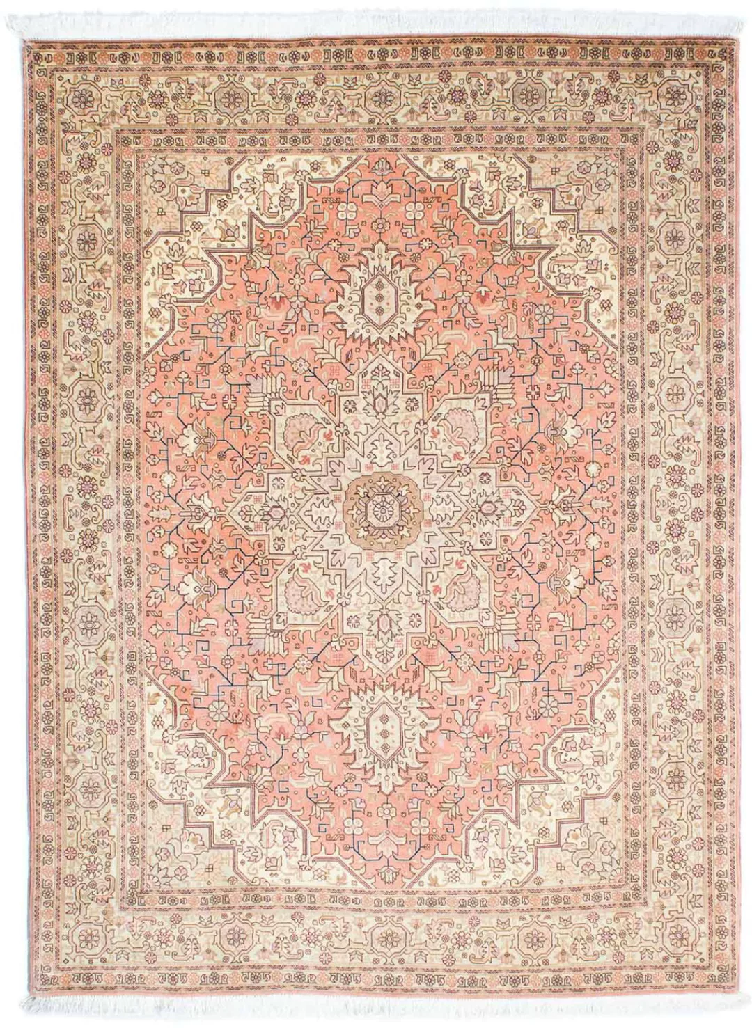 morgenland Orientteppich »Perser - Täbriz - Royal - 210 x 152 cm - beige«, günstig online kaufen