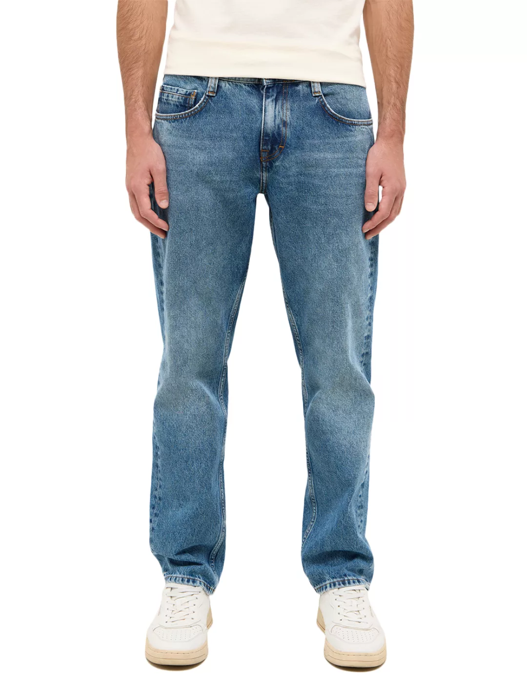 Mustang Jeans Denver Straight ohne Stretch stone blue extra lang günstig online kaufen