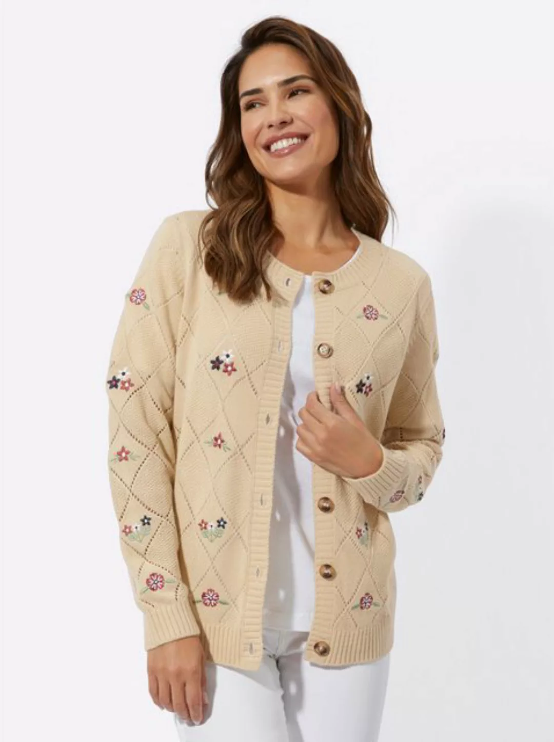 Sieh an! Strickjacke Ajourstrickjacke günstig online kaufen