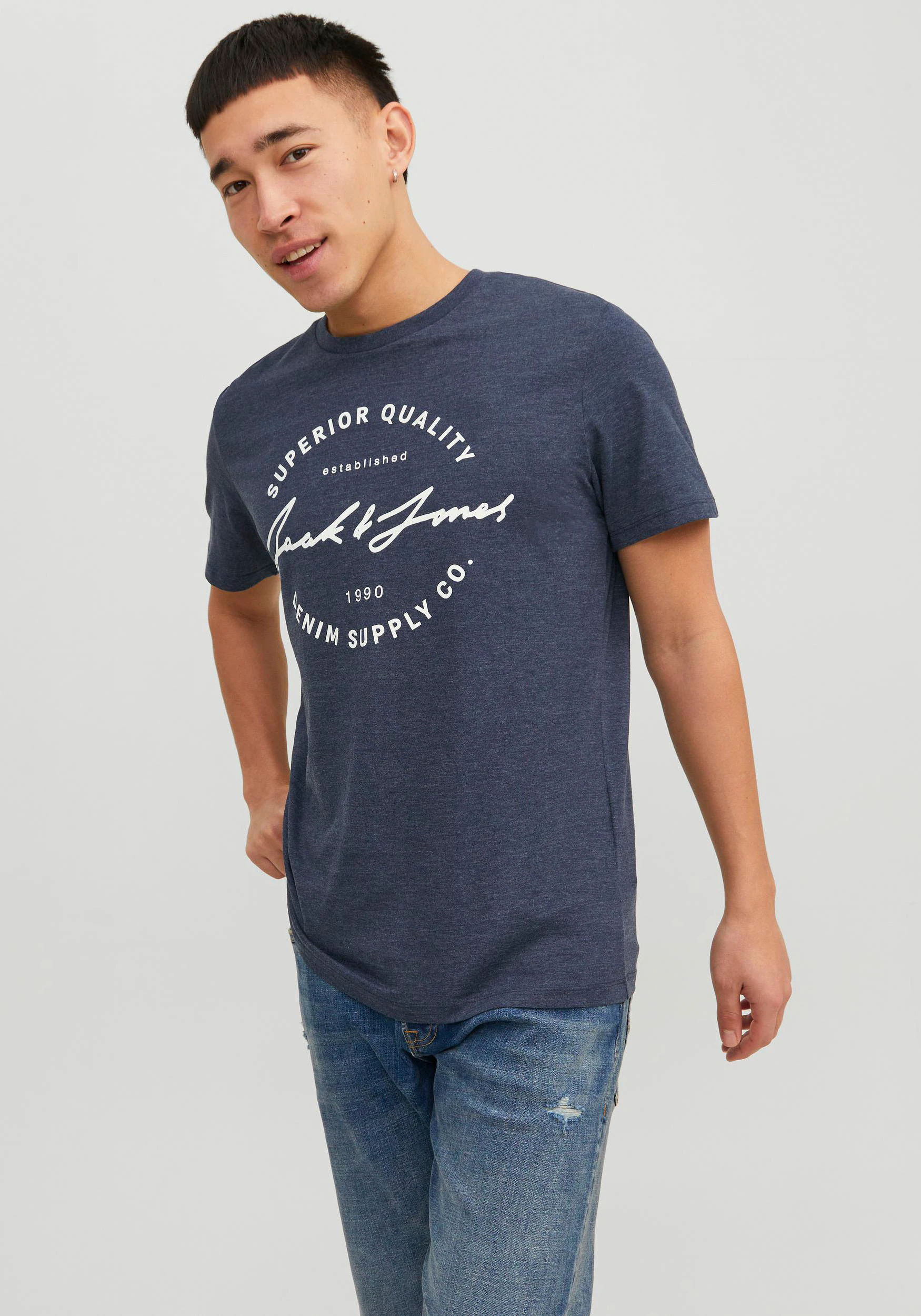 Jack & Jones Rundhalsshirt "JJACE TEE SS CREW NECK" günstig online kaufen