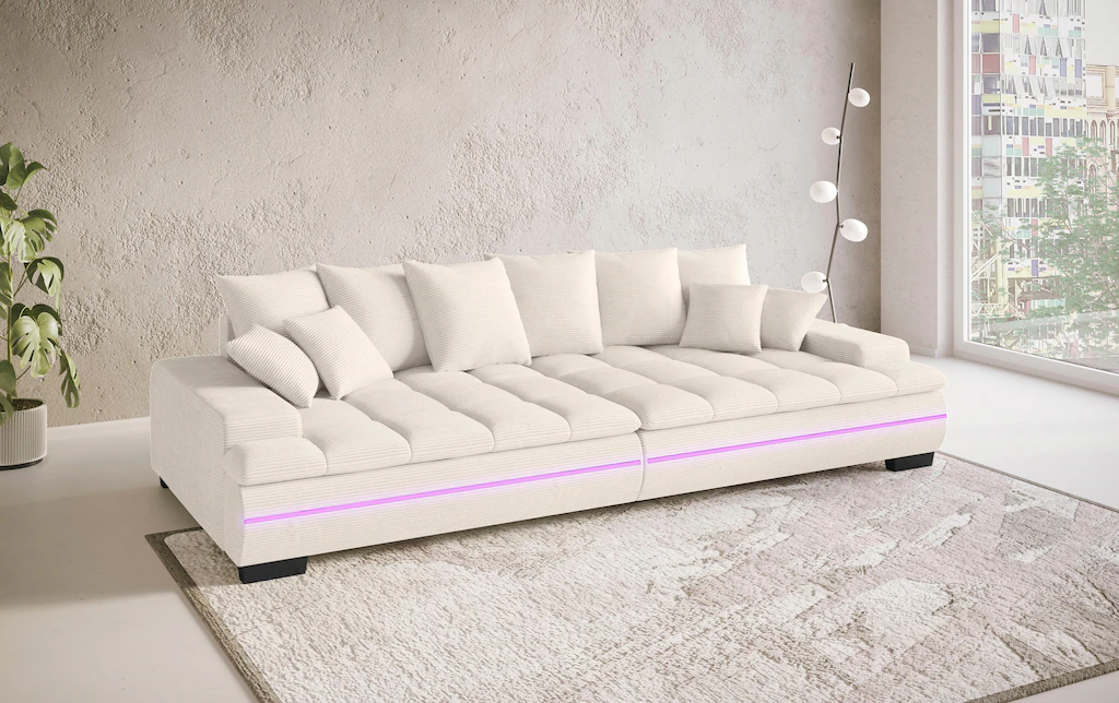 Mr. Couch Big-Sofa "Haiti II RGB-LED", RGB-LED Beleuchtung, mit Handwerklic günstig online kaufen