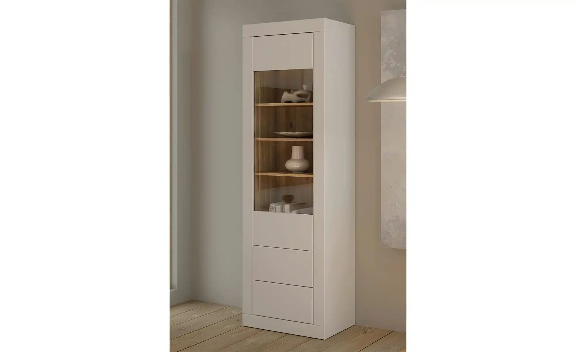 Vitrine Push-to-Open Komili ¦ weiß ¦ Maße (cm): B: 61,1 H: 195,9 T: 41,4 Sc günstig online kaufen