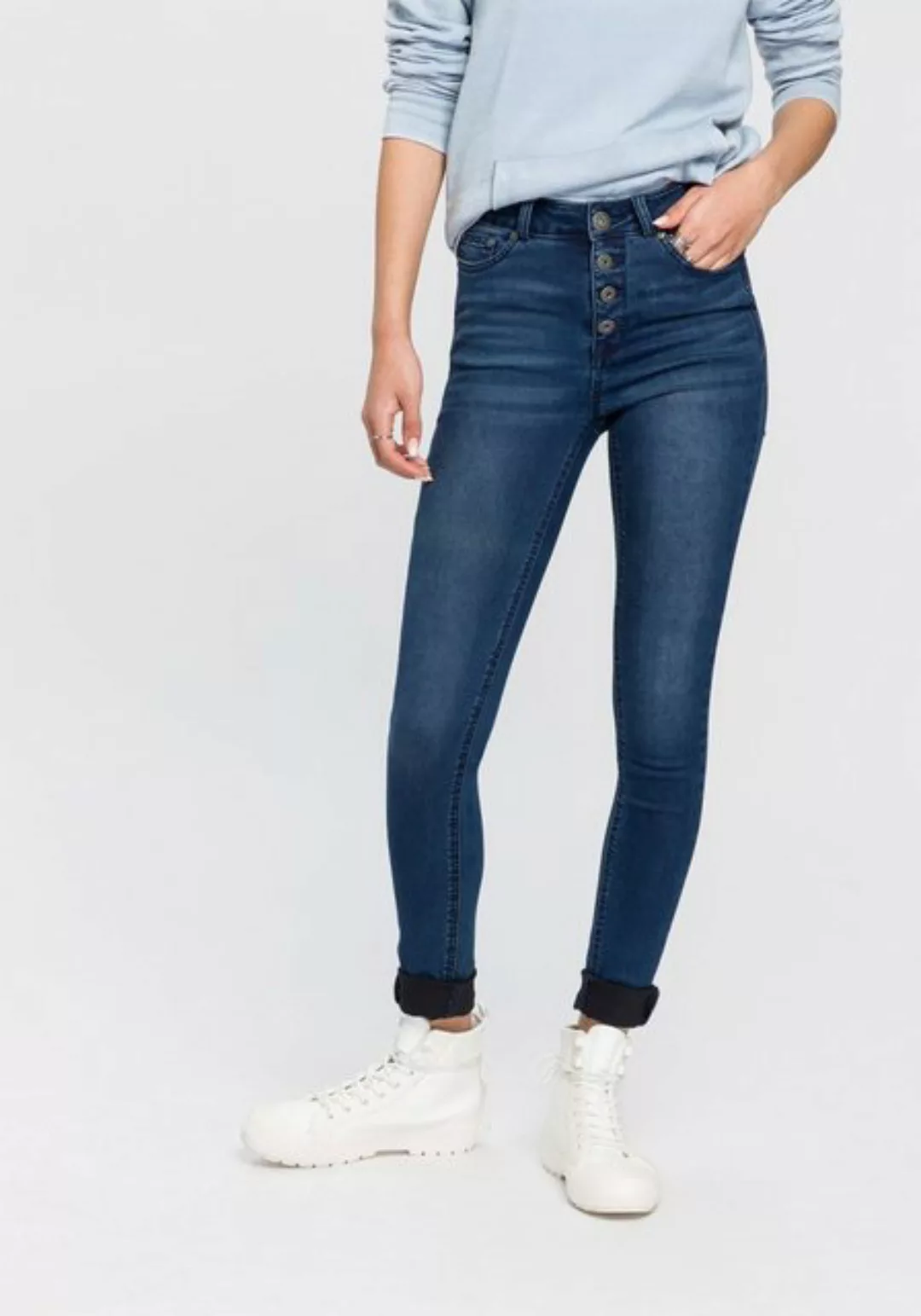 Arizona Skinny-fit-Jeans "Ultra Stretch", extra-enger Beinschnitt, hohe Lei günstig online kaufen