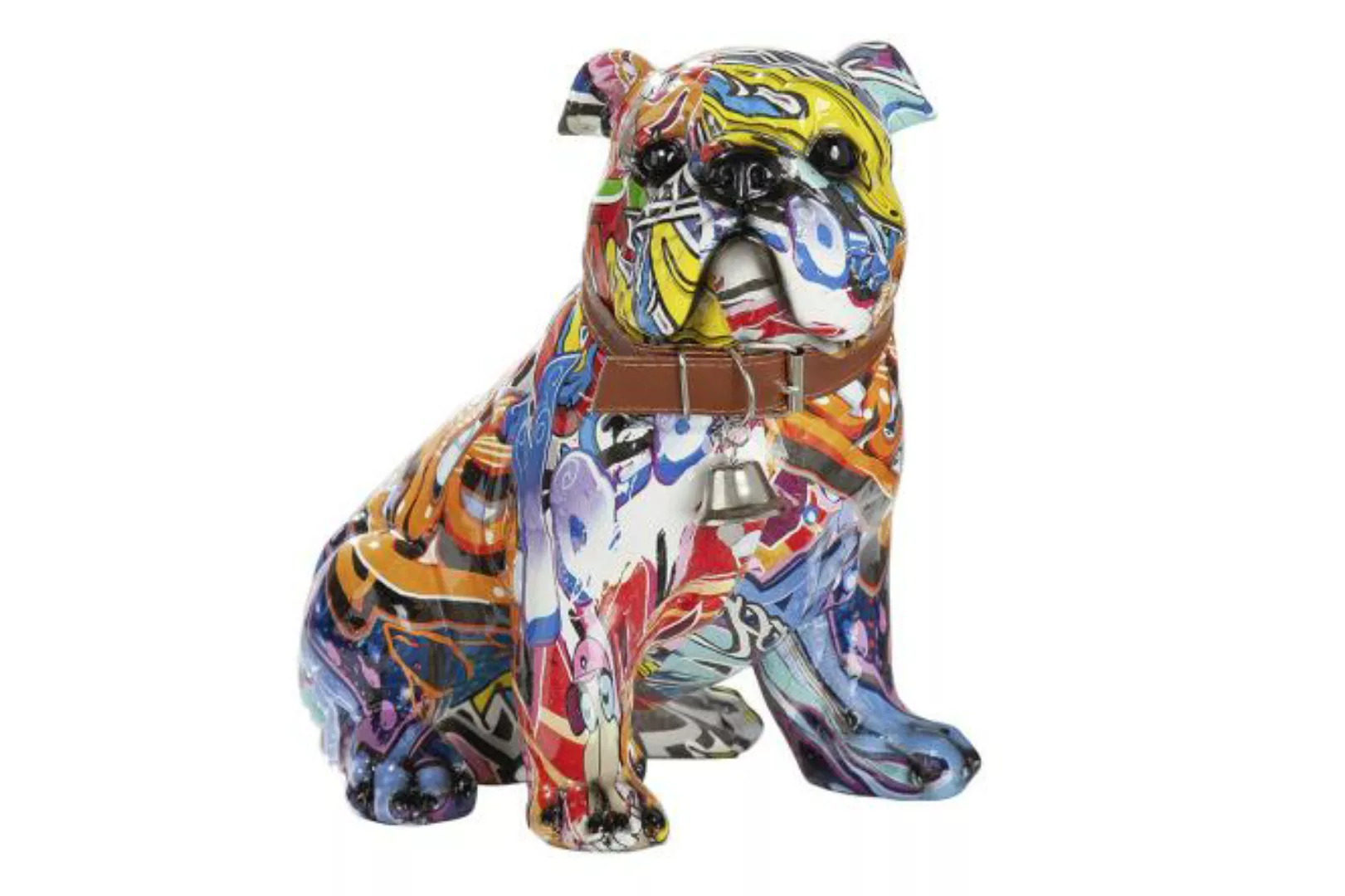 Deko-Figur Hund Street Art Bulldogge Graffiti Kunstharz ca. 17 cm x 22 cm x günstig online kaufen